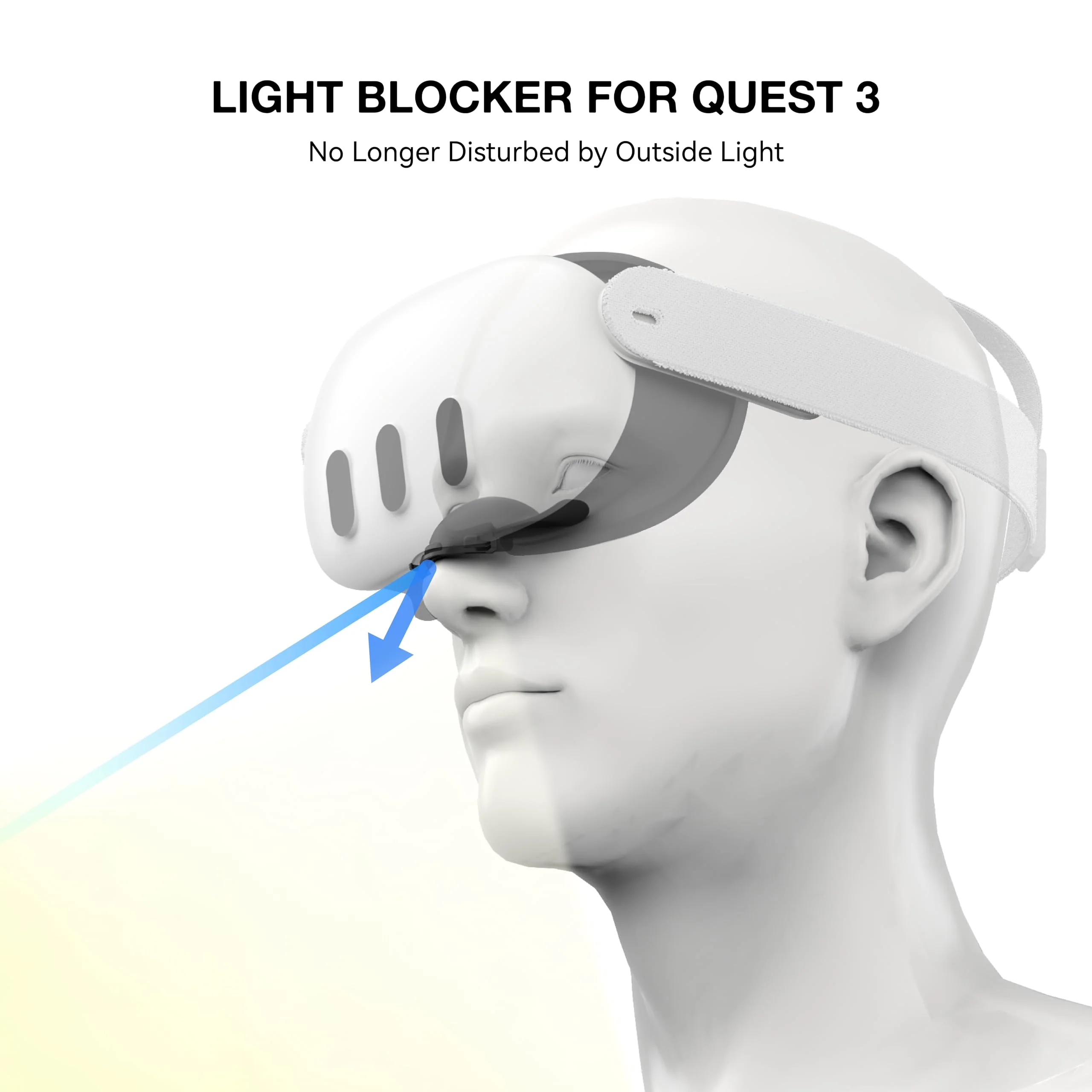 VR Anti-Leakage Nose Pad Cushion for Meta Quest 3 Headset Accessories, VR Nose Cover Only for Oculus Quest 3 Original Headset - Image 2