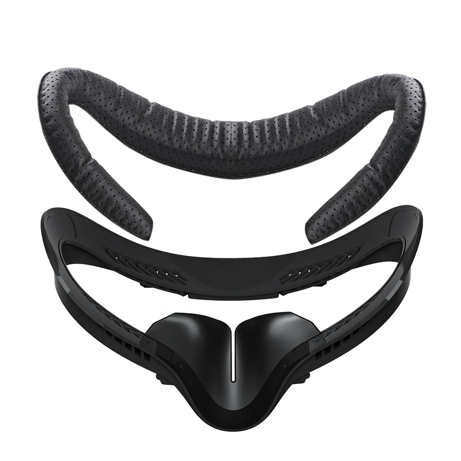 VR Facial Interface & Face Pad for Oculus Quest 2, VR Face Cover Cushion Replacement Compatible with Quest 2,Breathable Holes Leather Protective VR Accessories Breathable Holes Leather Face Cover