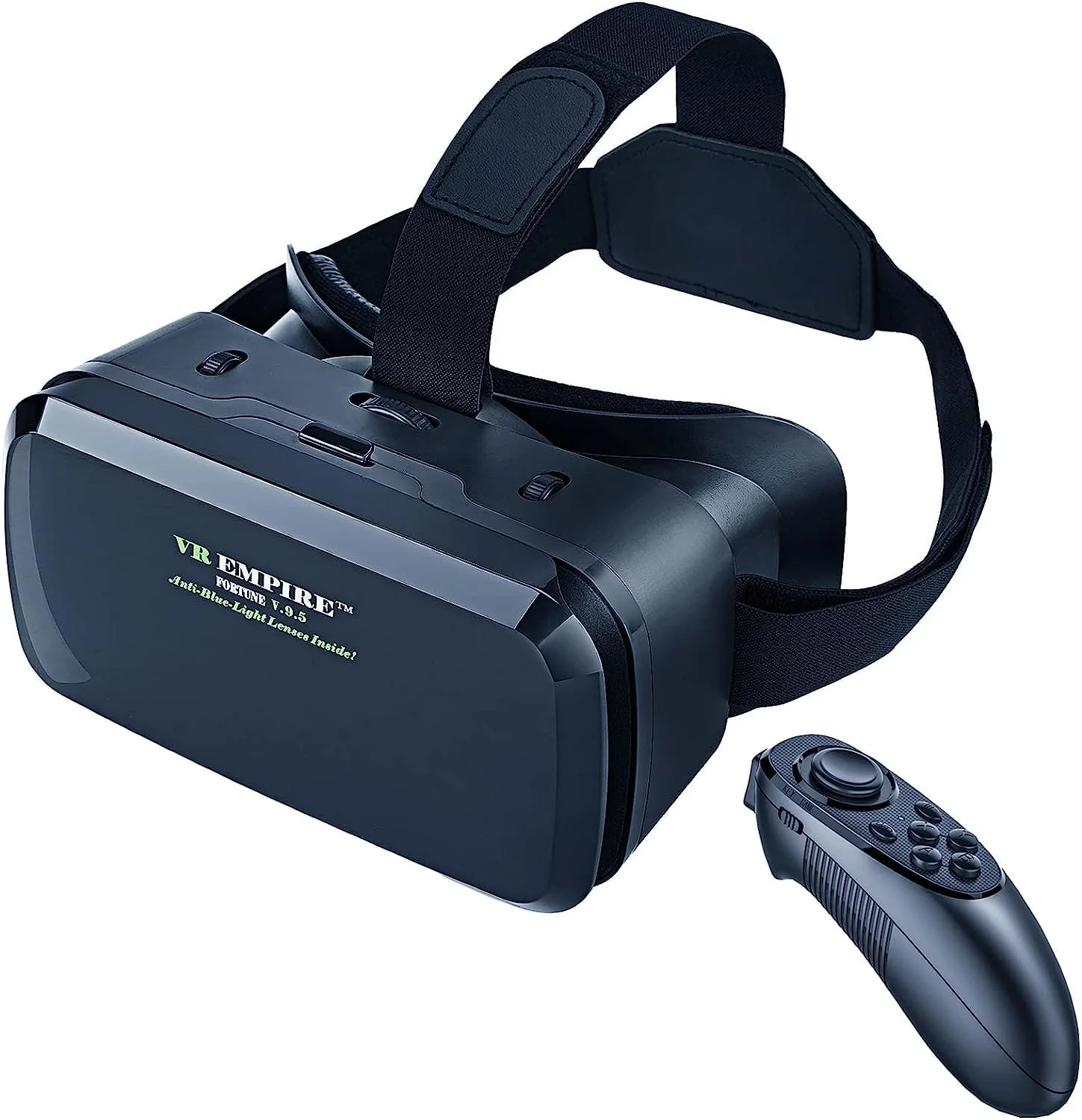 VR Headsets for Phone Cell Phone Virtual Reality headsets 3D Glasses Helmets VR Goggles for TV Movies Video Games Compatible to iOS Android Support 4.7” to 7.3” Mobile Screen with Controller (BR95) BR95