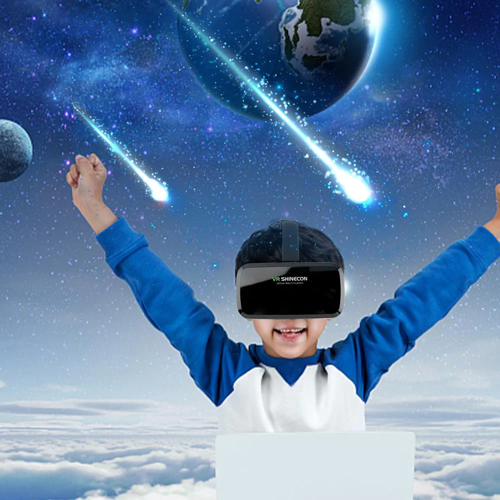 VR Headsets Virtual Reality Headsets for Phone Cell Phone 3D Glasses Helmets VR Goggles for TV Movies Video Games Support 4-6inches Mobile Screen,100° Large Viewing Angle(Black) Black - Image 4