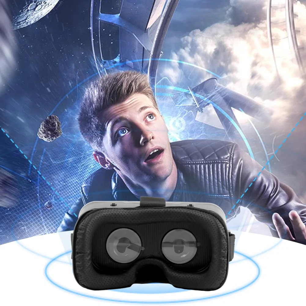 VR Headsets Virtual Reality Headsets for Phone Cell Phone 3D Glasses Helmets VR Goggles for TV Movies Video Games Support 4-6inches Mobile Screen,100° Large Viewing Angle(Black) Black - Image 6