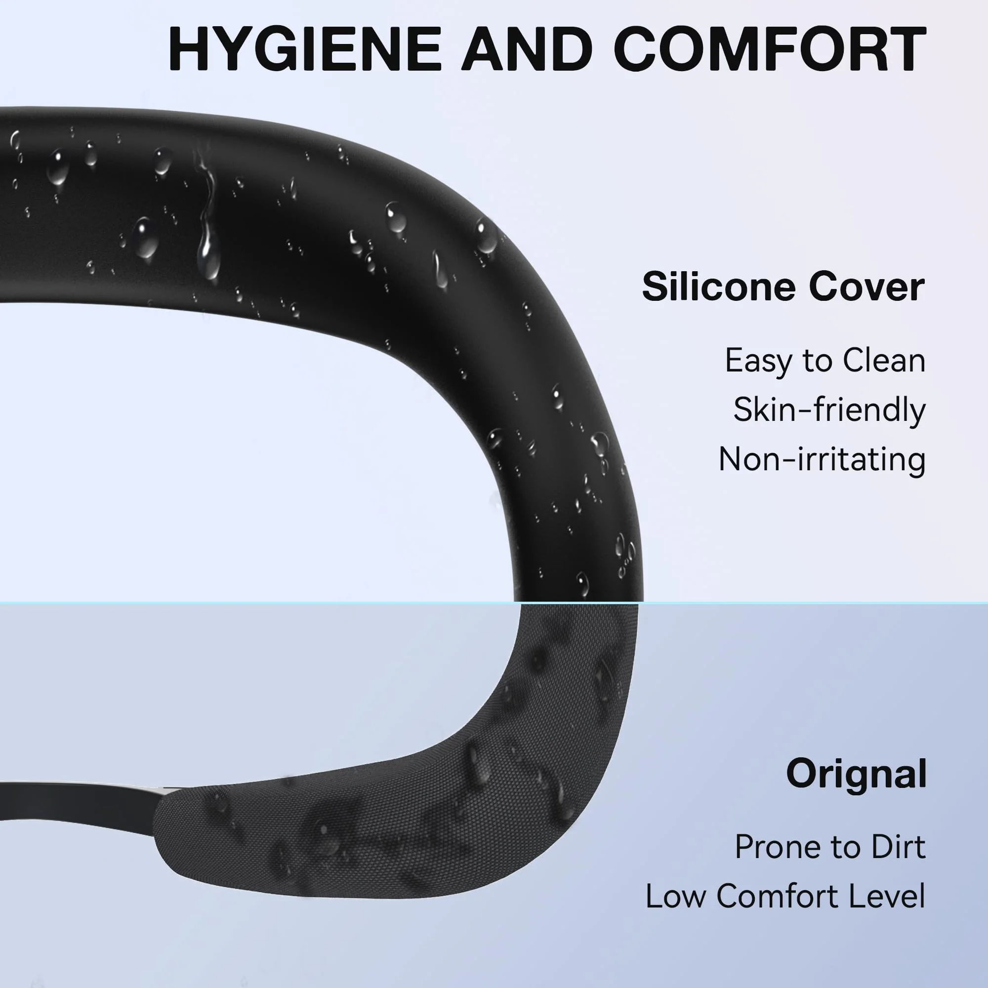 VR Silicone Face Pad Cover for Meta Quest 3 Original Headset Accessories, VR Face Cushion Pad Mask for Oculus Quest 3 Headset Face Pad (Black) Black - Image 2