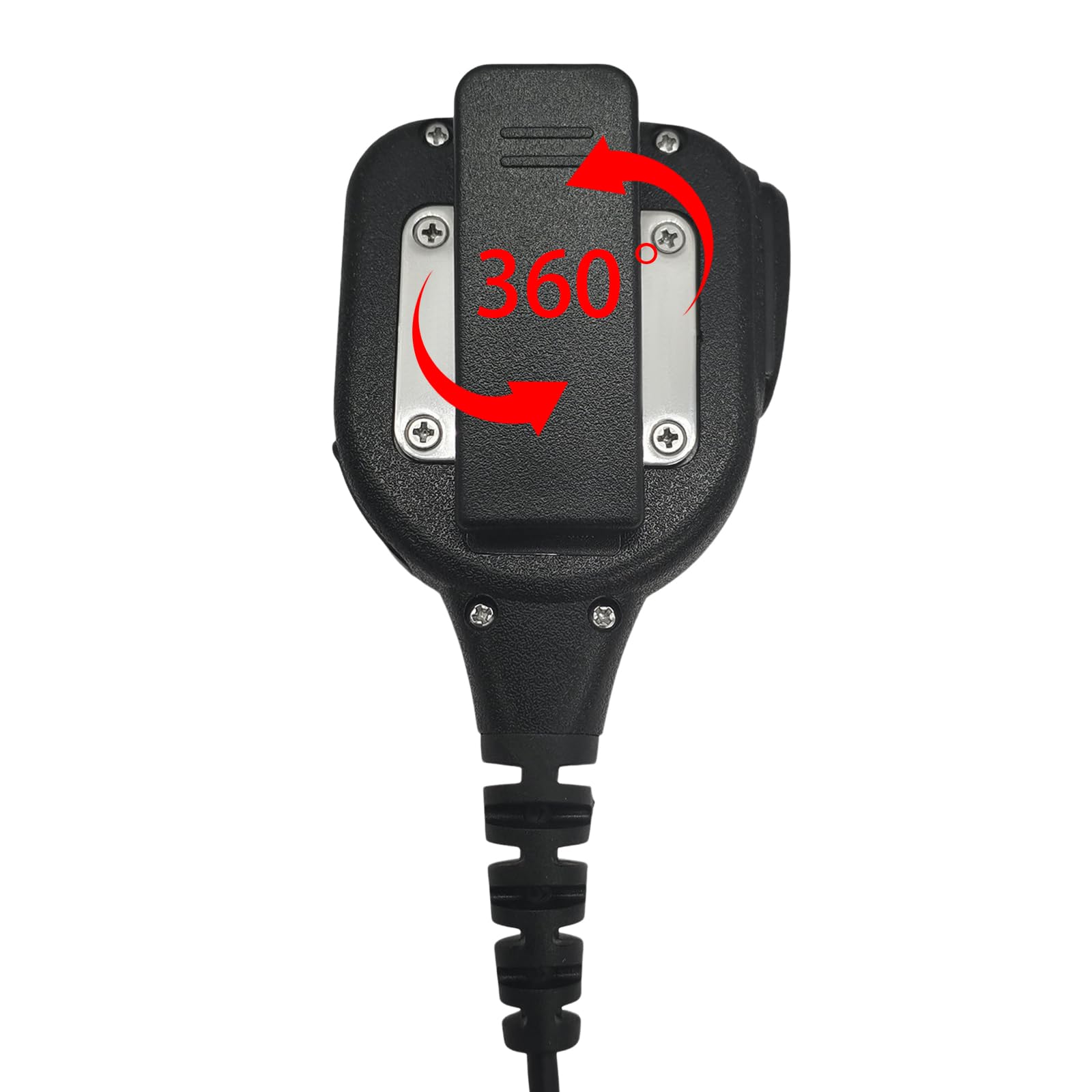 Walkie Talkie Shoulder Mic 3.5mm Screw in Speaker Microphone 3.5mm Jack for Motorola Vertex Standard Radio vx-261 vx261 vx 261 evx-261 evx s24 evx-s24 evx-534(IP65 Waterproof) (Black) Black - Image 3