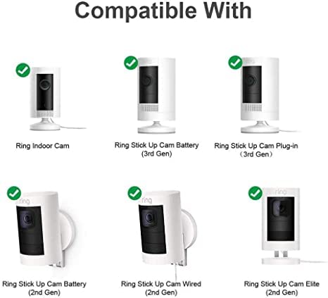 Wall Mount for Ring Indoor Cam & Ring Stick Up Cam, 360 Degree Adjustable Mount Bracket for Ring Camera Outdoor Indoor Security Camera System(3 Pack) 3Pack - Image 7