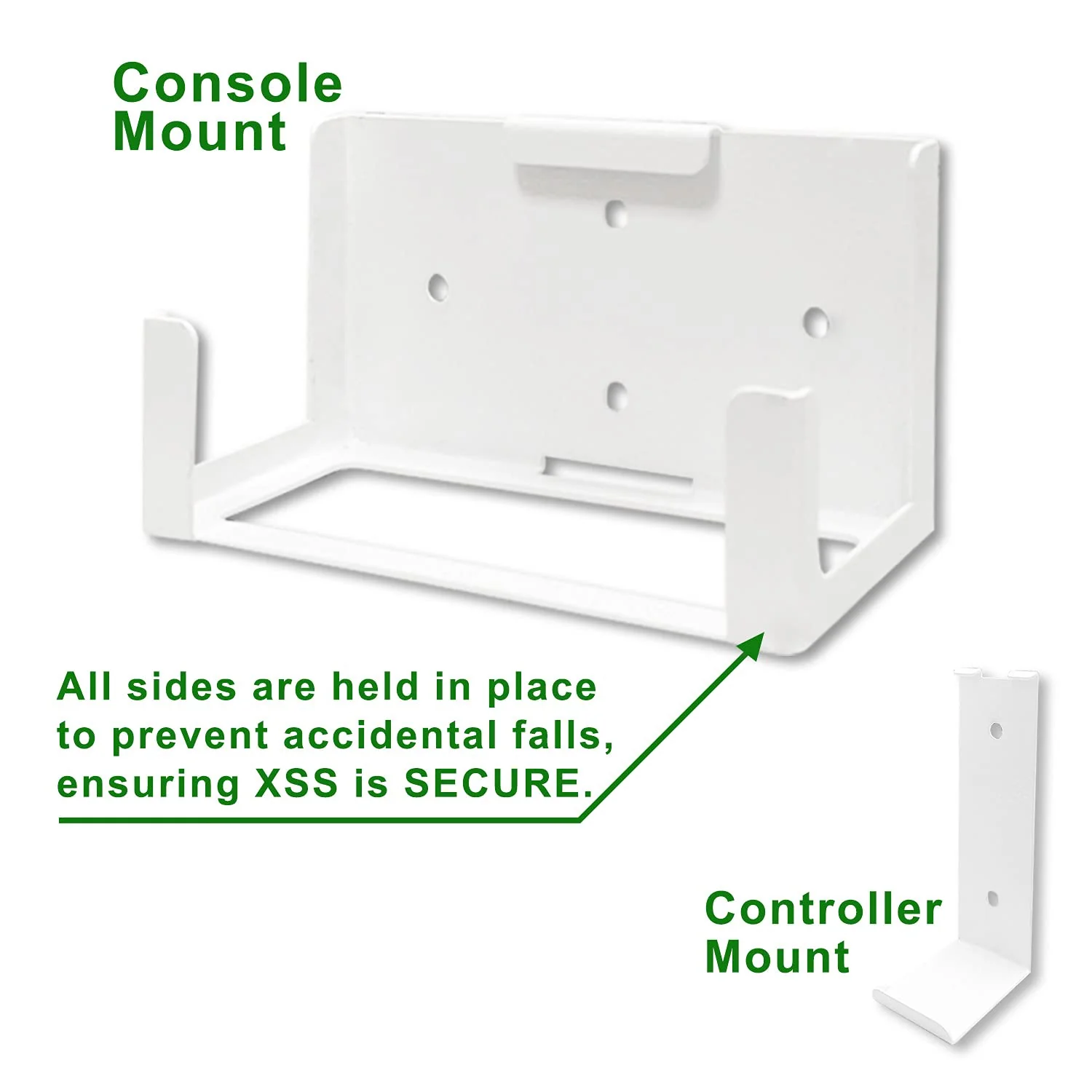 Wall Mount for Xbox Series S (Mount The Console & Accessories on Wall Near or Behind TV Left/Right), Wall Shelf Bracket Kit for XSS System - Image 2