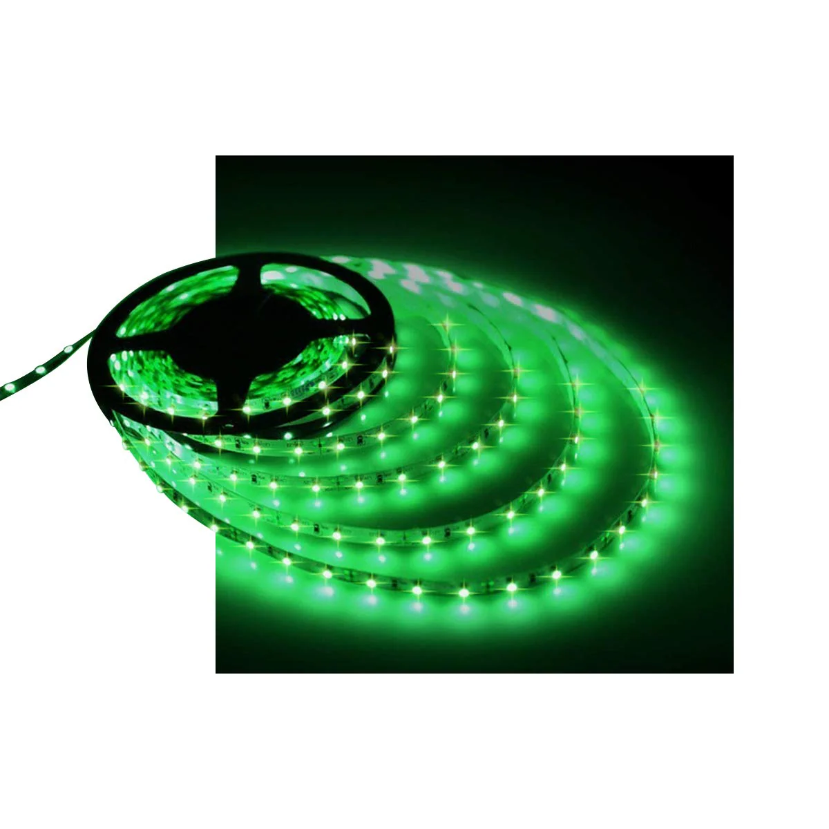 Water-resistance IP65, 12V Waterproof Flexible LED Strip Light, 16.4ft/5m Cuttable LED Light Strips, 300 Units 3528 LEDs Lighting String, LED Tape(Green) power adapter not included 1*16.4ft 3528 Green