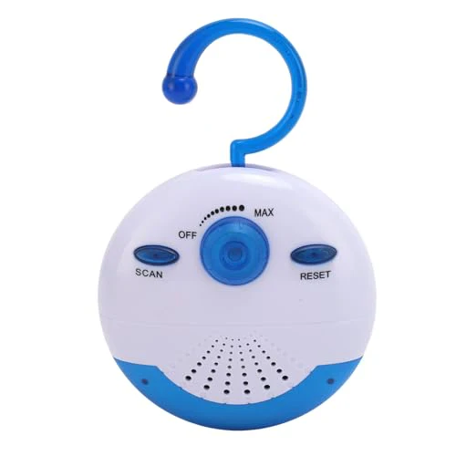Waterproof Shower Radio, Waterproof Portable FM Radio Speaker with Top Handle, 360 HD Surround Sound Mini Speaker for Bathroom Outdoor Use, Up to 12 Hours of Play
