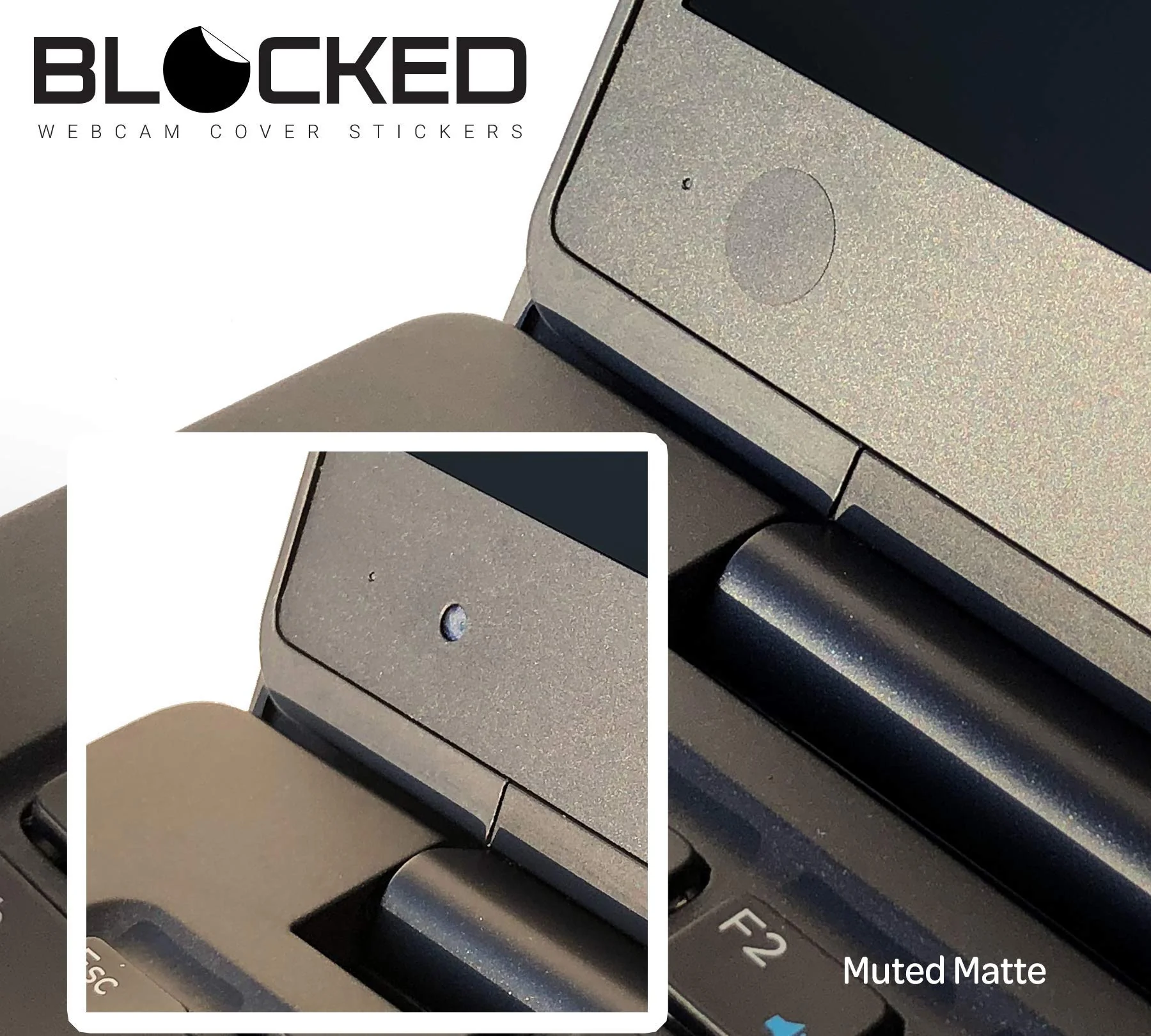 Webcam/Camera Vinyl Covers | 57 Low-Tack Restickable Webcam Sticker | 3-Sizes | Black 57-Pack (Muted Matte) Black 57-pack | Muted Matte - Image 3