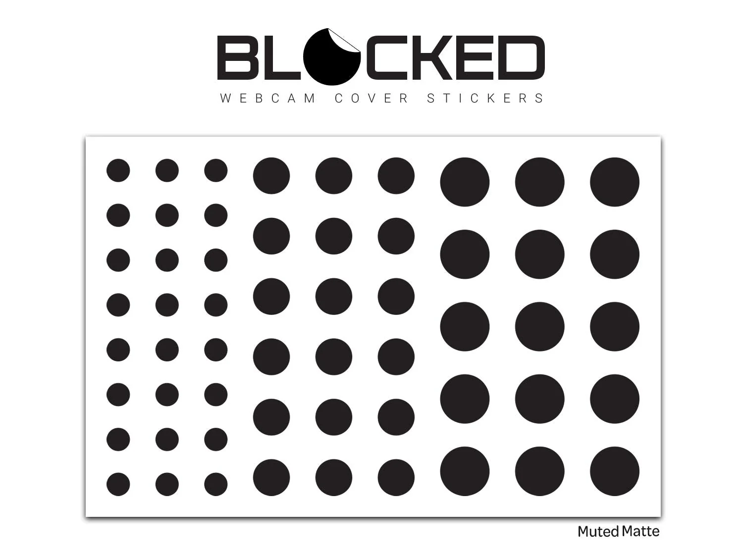 Webcam/Camera Vinyl Covers | 57 Low-Tack Restickable Webcam Sticker | 3-Sizes | Black 57-Pack (Muted Matte) Black 57-pack | Muted Matte - Image 4