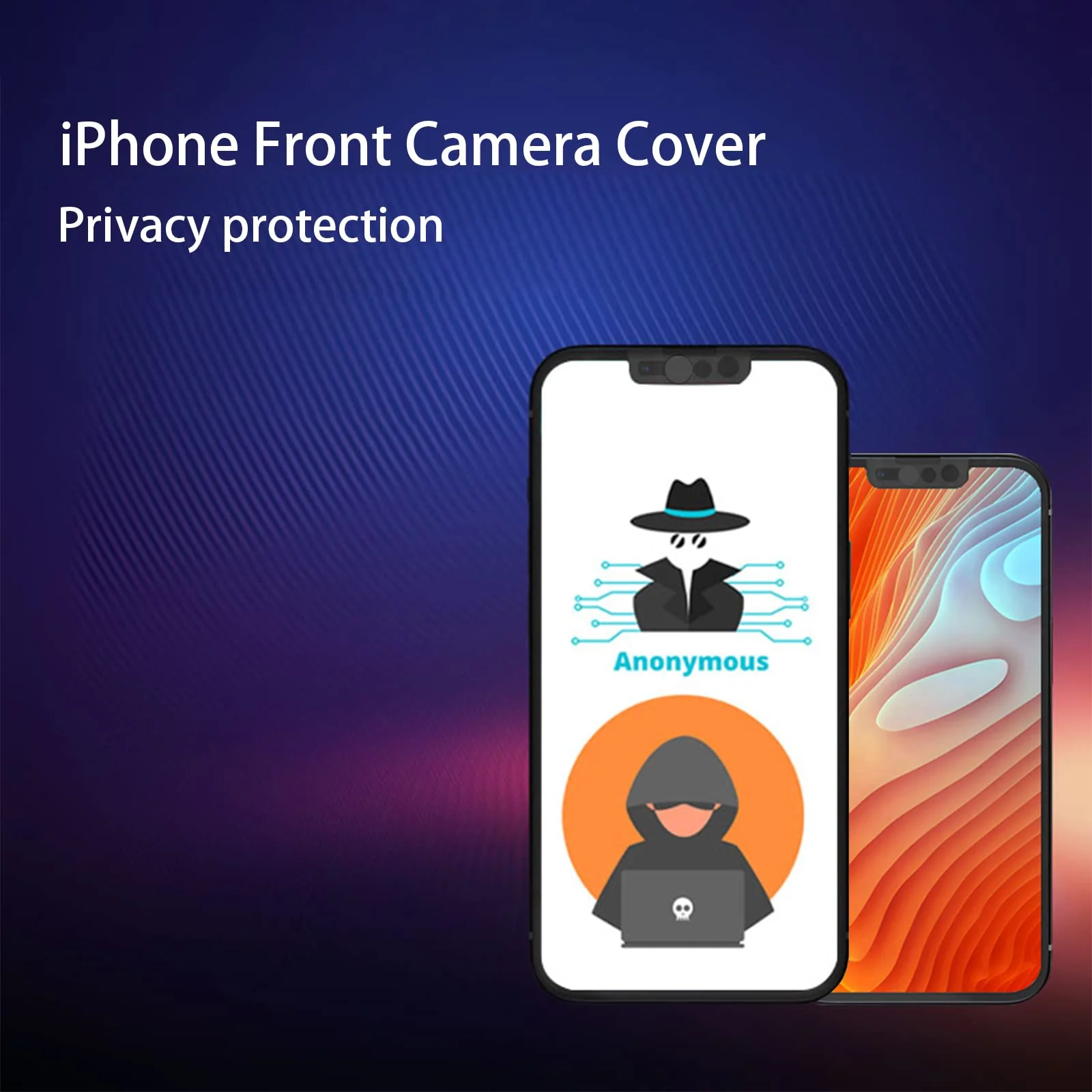 Webcam Cover,Front Camera Cover Compatible for iPhone 13,iPhone 13 Mini,iPhone 13 Pro,iPhone 13 Pro Max,Protect Privacy and Security,Not Affect Face ID, 2 Pack-Black Black - Image 7