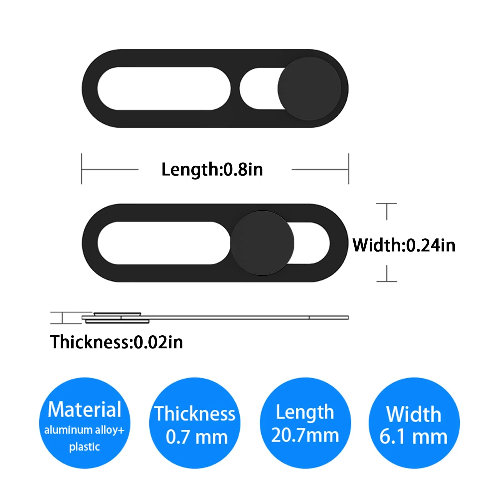 Webcam Cover,Front Camera Cover Compatible for Phone 15/15 Plus/15 Pro/15 Pro Max/14 Pro/14 Pro Max,Protect Privacy and Security,Not Affect Face ID, 2 Pack-Black Black - Image 8