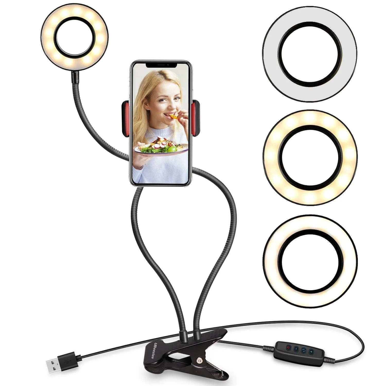 Webcam Light Stand for Live Stream, Selfie Ring Light with Webcam Mount for Logitech C925e, C922x, C930e,C922,C930,C920,C615,Brio 4K - Image 4