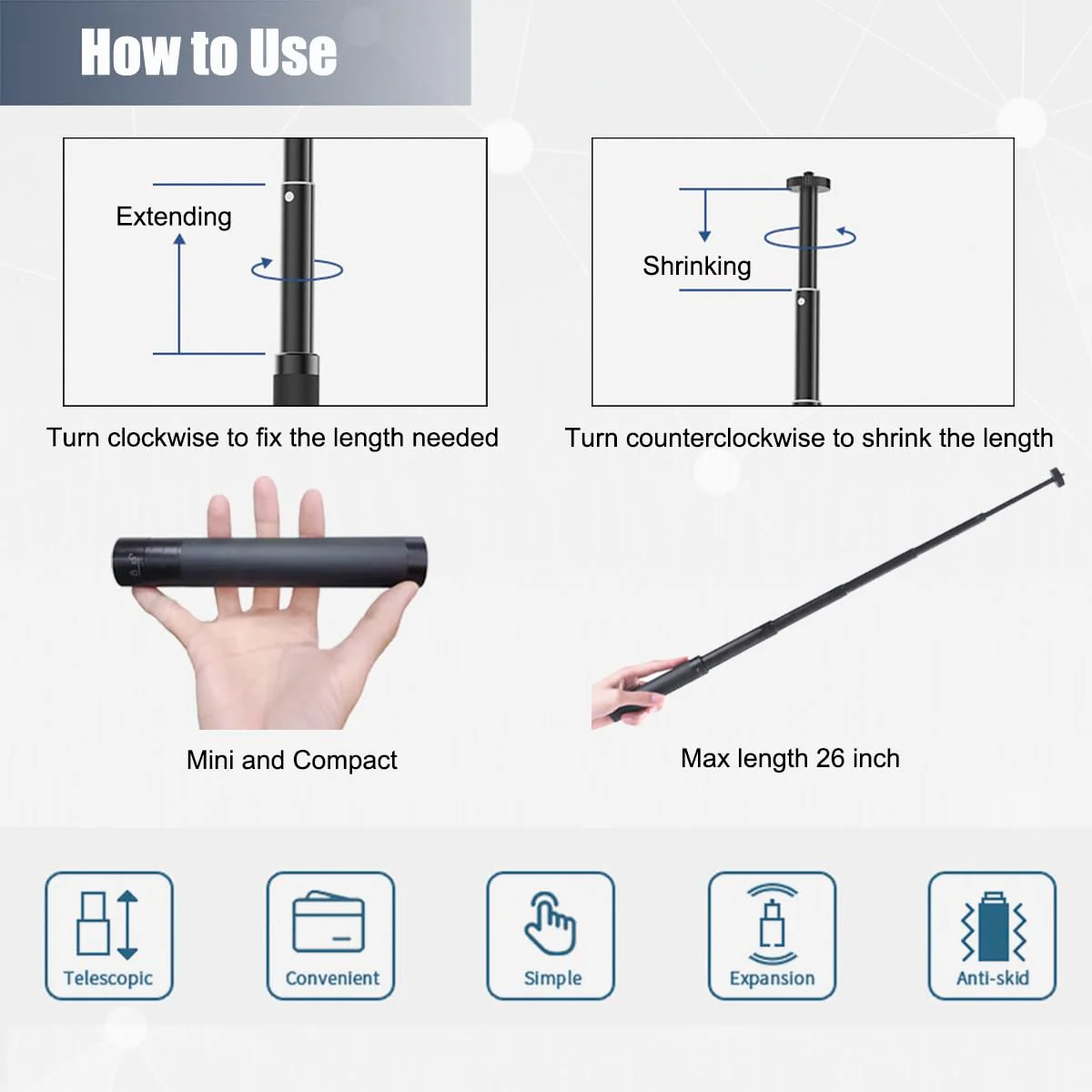 Webcam Stand, 28 Inch Web Cam Stand for Desk, Adjustable Webcam Mount Camera Stand for Logitech Webcam C922 C930e C920S C920 C615 C960 C920x BRIO 4K NexiGo N60 and Others - Image 7