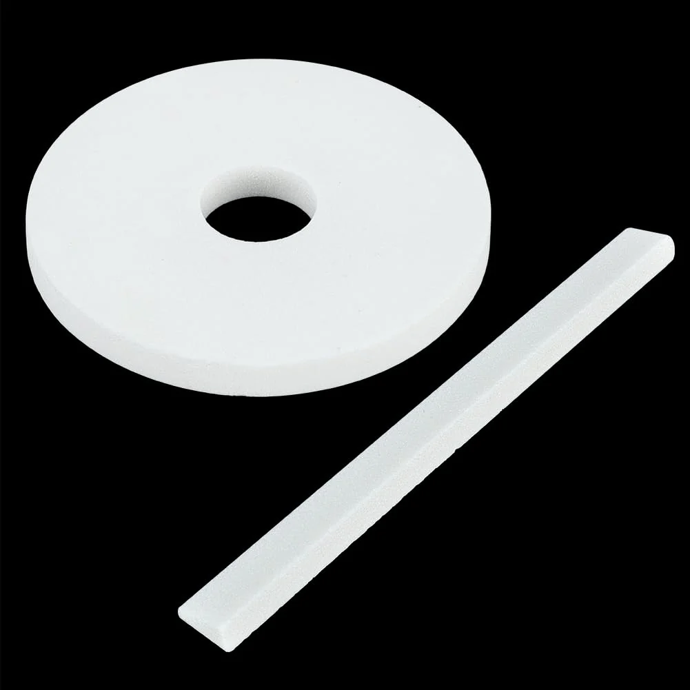 WEBEEDY 2 Pcs Pottery Stilt Stone Abrasive Stone for Smoothing and Shaping Ceramic Surfaces,7.1" Strip & 3.1" Round Clay Modeling Pottery Tools Pottery Kiln Tools for Clay Polishing Craft Supplies