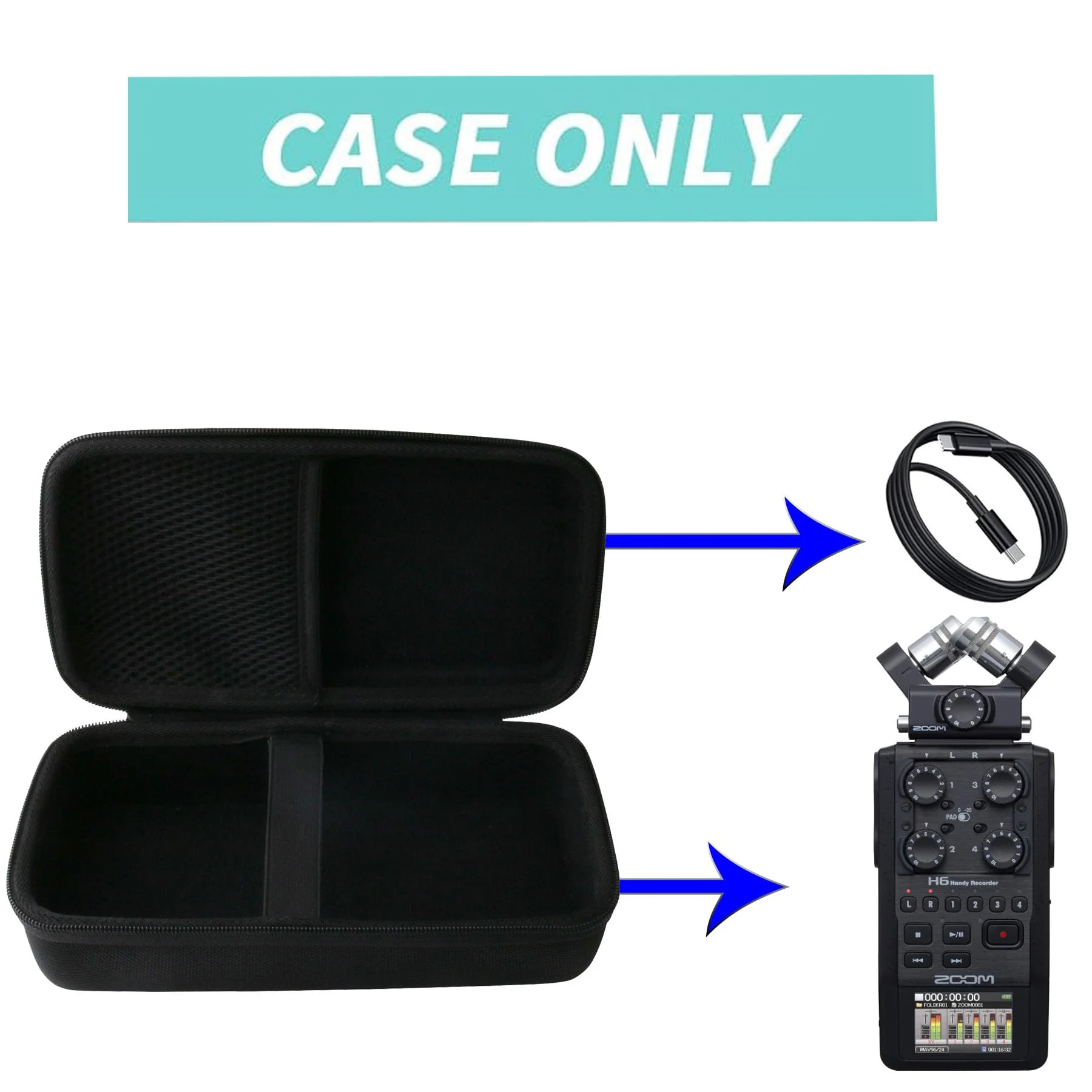 WERJIA Hard Carrying Case Compatible with Zoom H6 Portable Recorder - Image 5