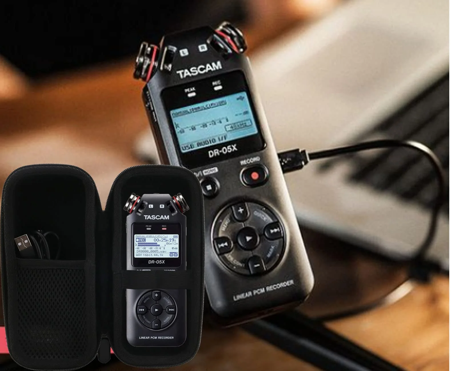 WERJIA Hard Case Fits Tascam DR-05X/DR-05XP Handheld Digital Audio Recorder (DR-05X) - Image 6