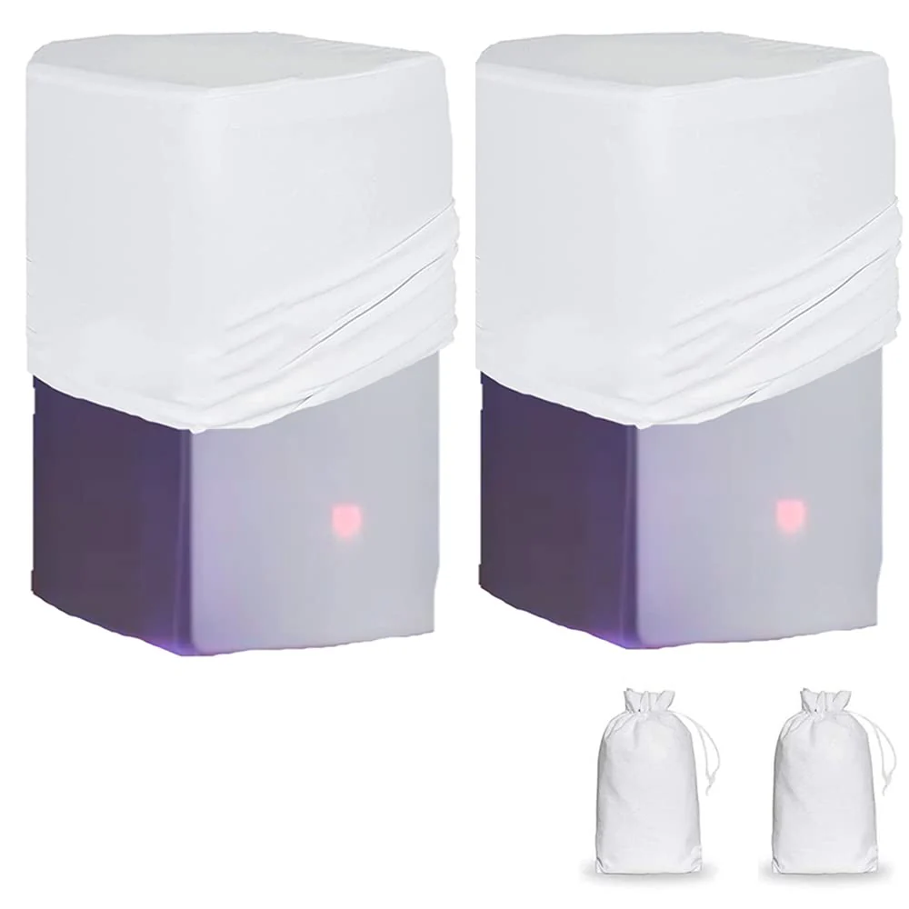 White 10"/12"/15" PA DJ Speaker Cover Scrim 2PCS Stretchy Speaker Cover for Wedding Church Club (RSC128W)