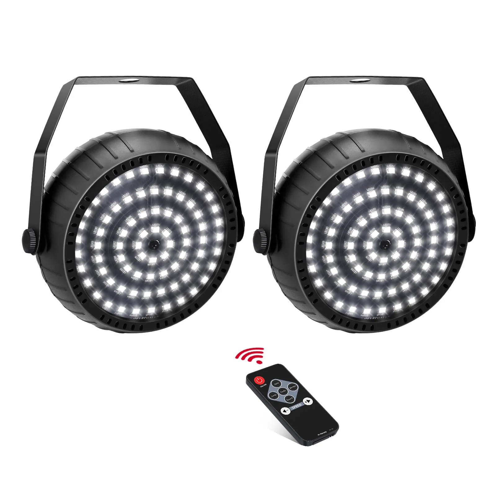 White Strobe Lights Halloween Super Bright 78 LEDs Strobe Light for Parties Sound Activated Mini DJ Strobe Light with Remote Control, Best for Room Stage Party Dance Wedding