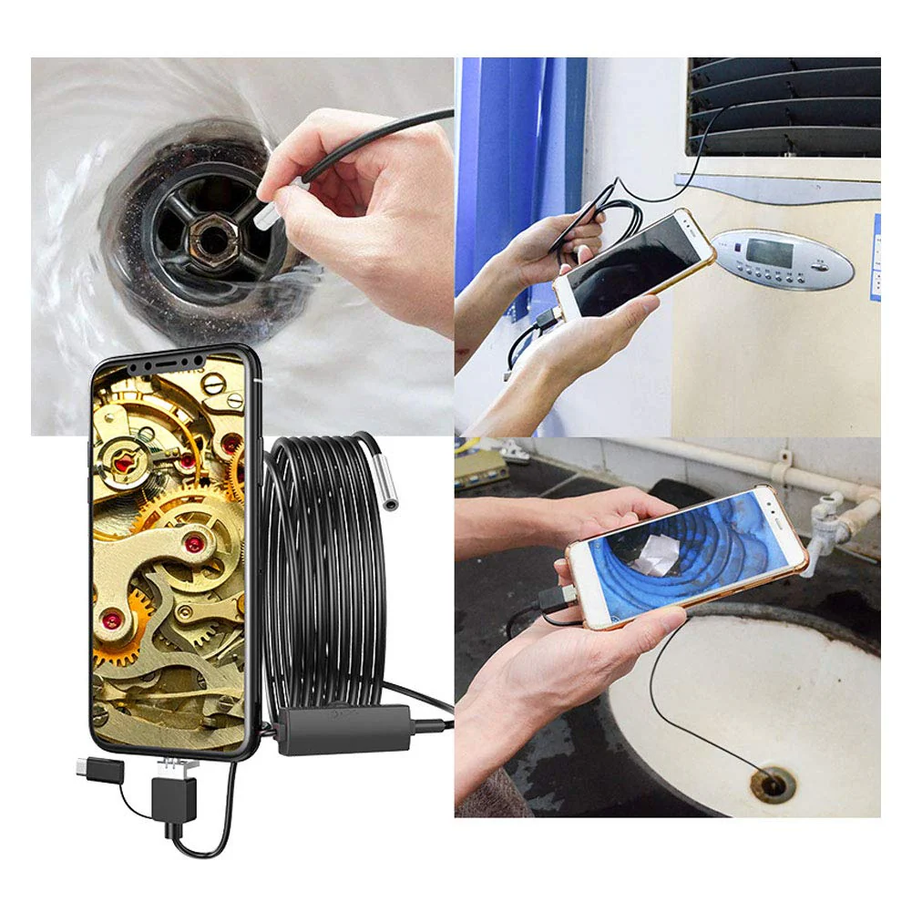 WiFi Endoscope, 3.9mm Waterproof Endoscope, High Resolution Waterproof Endoscope, with a High Resolution Camera with 1280*720.6 Adjustable LED Lights (3.5M) - Image 4