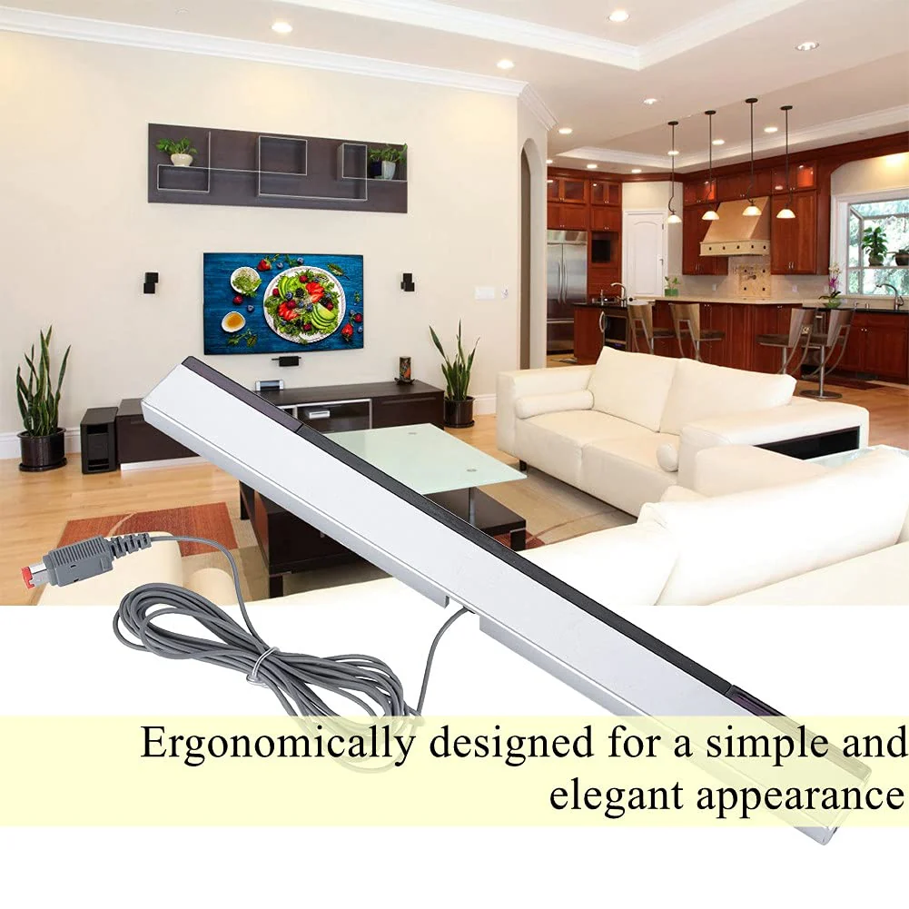 Wii Sensor Bar Original Wii Sensor,IR Signal Ray Sensor Bar Wired Receiver with a Stand,for Nintendo WII/WIIU - Image 2