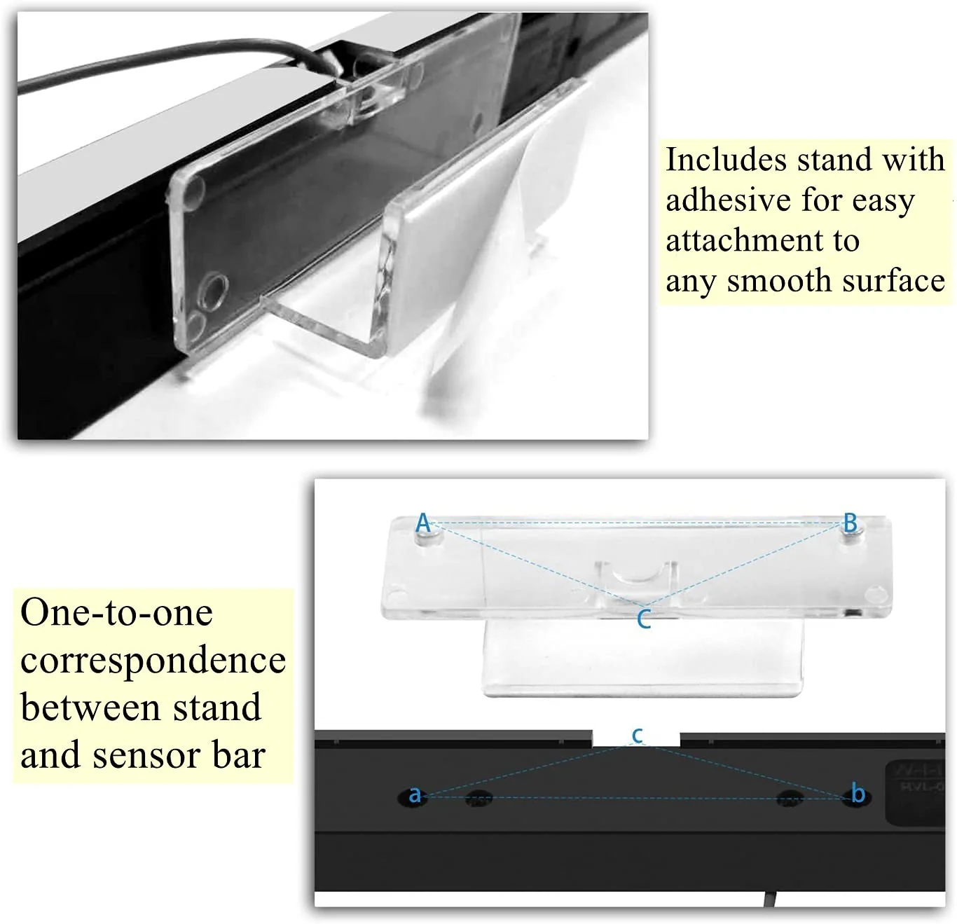 Wii Sensor Bar Original Wii Sensor,IR Signal Ray Sensor Bar Wired Receiver with a Stand,for Nintendo WII/WIIU - Image 6