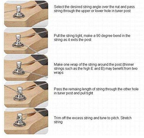 Wilkinson 3x3 Chrome E-Z Post Guitar Tuners E-Z-LOK Guitar Tuning Keys Machine Heads for Acoustic Guitars - Image 6