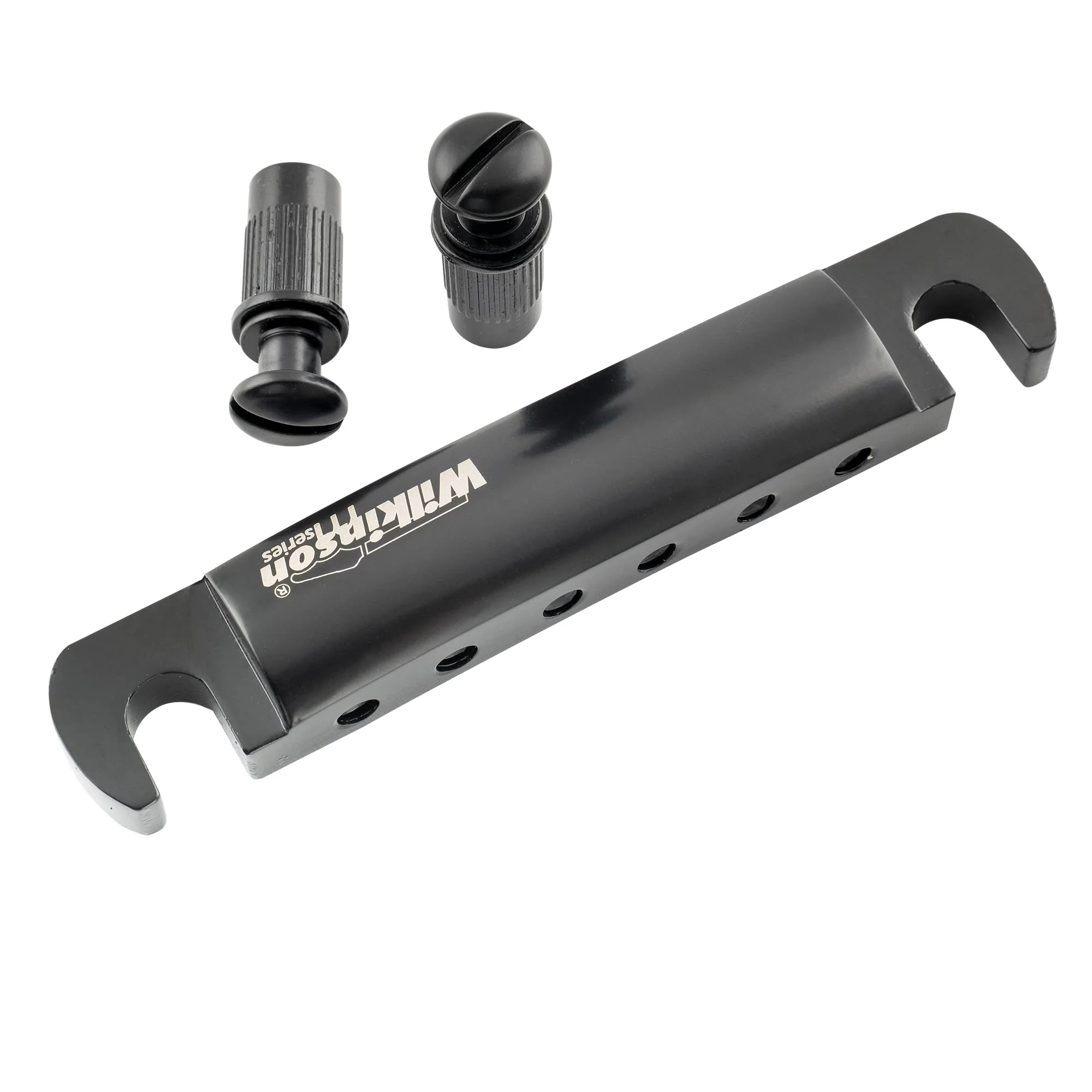 Wilkinson 52mm(2-3/64 inch) Guitar Tune-O-Matic Stop Tailpiece with Metric M8 x 1.29 Studs for Les Paul SG Style Electric Guitar, Black - Image 3