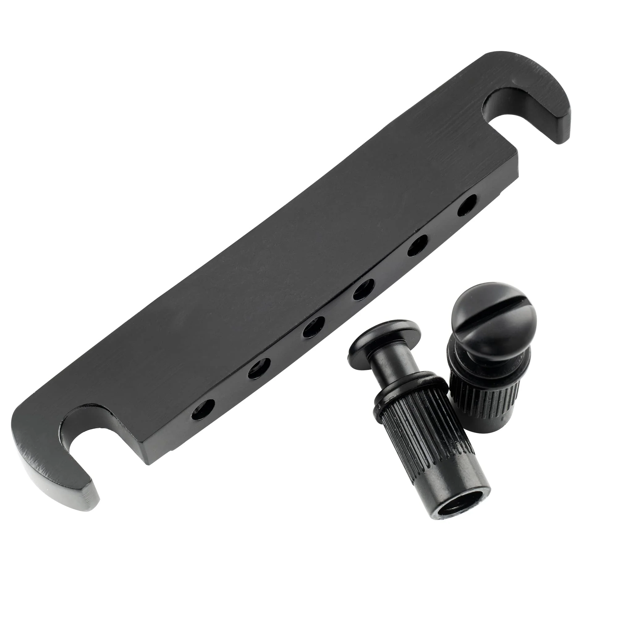 Wilkinson 52mm(2-3/64 inch) Guitar Tune-O-Matic Stop Tailpiece with Metric M8 x 1.29 Studs for Les Paul SG Style Electric Guitar, Black - Image 4