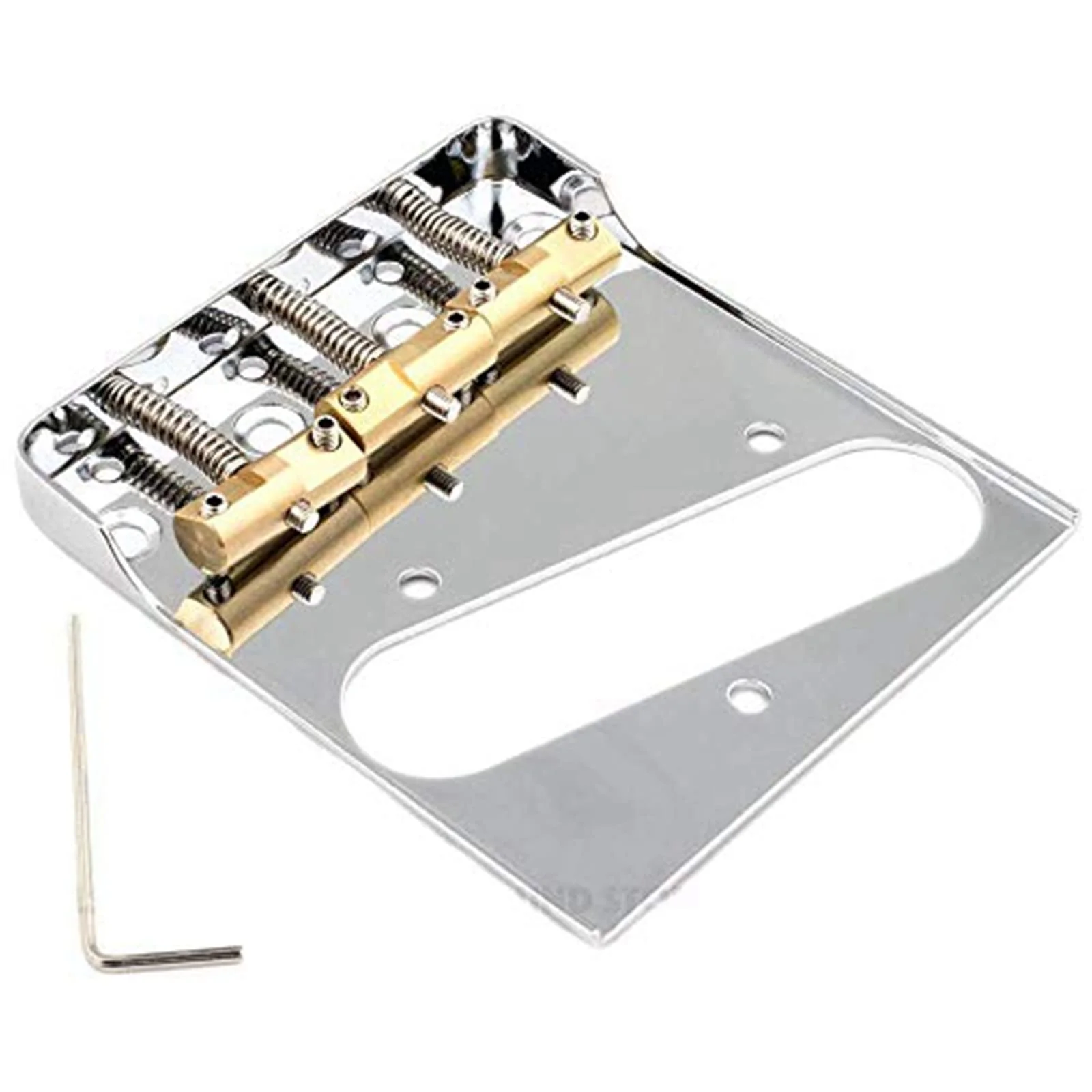 Wilkinson Guitar Bridge Compensated Brass Saddles Set (3pcs) Barrel-Style Bridge Saddle for Tele Vintage Electric Guitar Replacement Part - Image 6