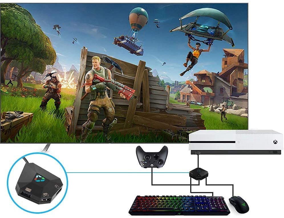 Wired Keyboard and Mouse Adapter for Nintendo Switch/PS4/PS3/Xbox One/Xbox 360 Host Series & for Nintendo Switch Console, Mouse and Keyboard Converter Support Custom Mapping & Reset Button Function - Image 6