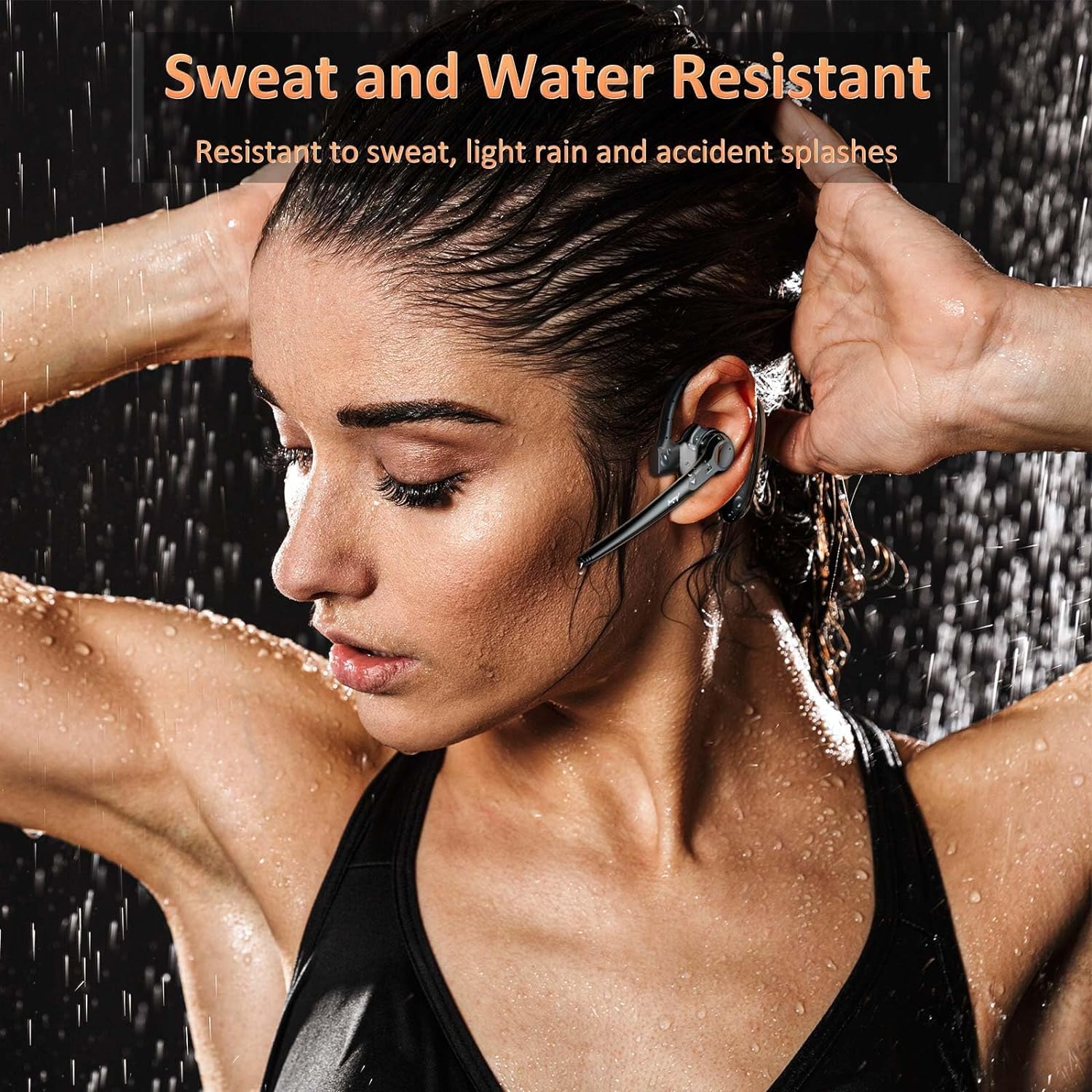 Wireless Bluetooth Headset with Microphone 30 Hrs Talking Time V5.3 Auriculares Bluetooth Earpiece,AI Noise Cancelling Bluetooth Earphones for Trucker Office Home Black - Image 8