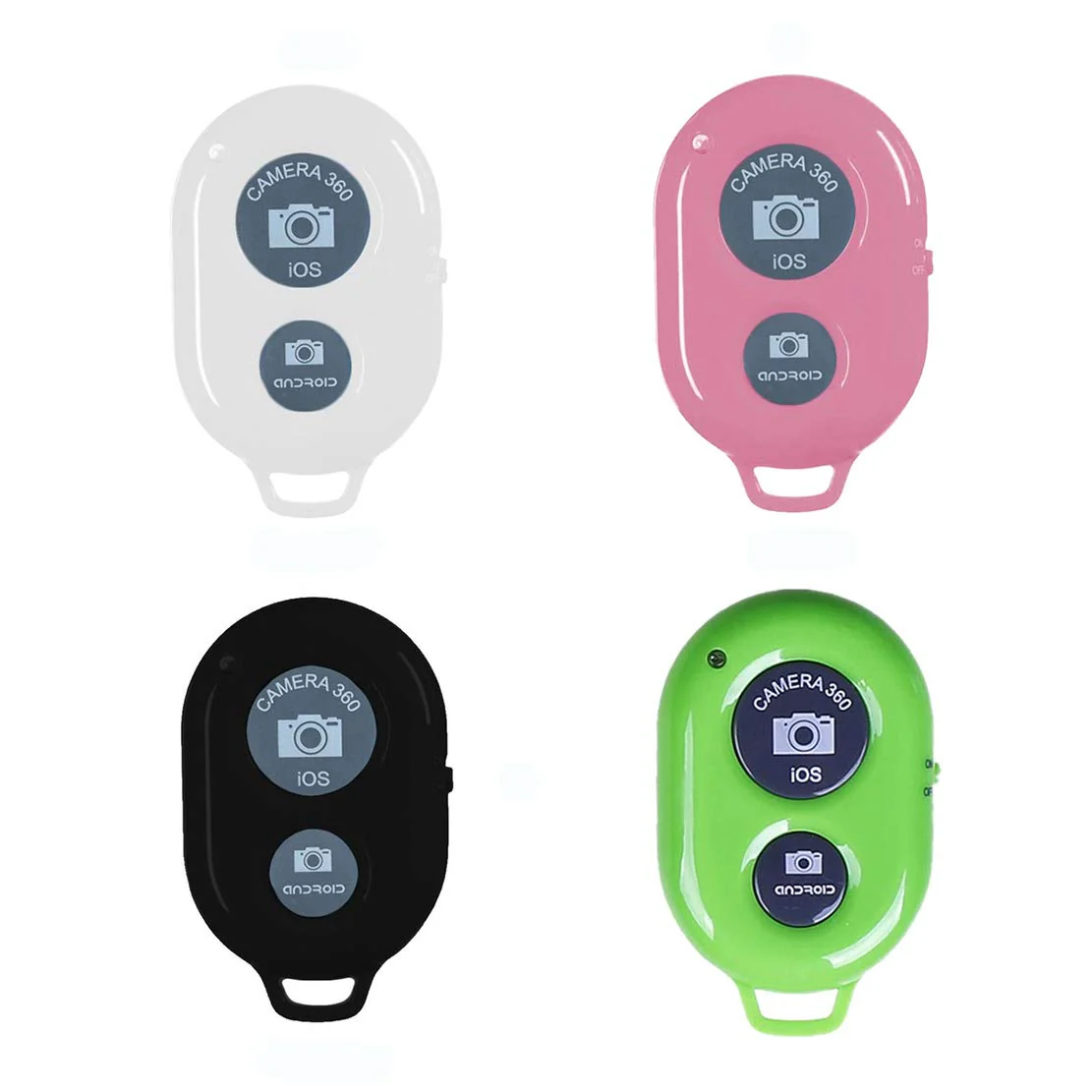 Wireless Camera Shutter Remote Control for Smart Phones- Compatible with iOS/Android (Pink+Green+White+Black) Pink+Green+White+Black - Image 8
