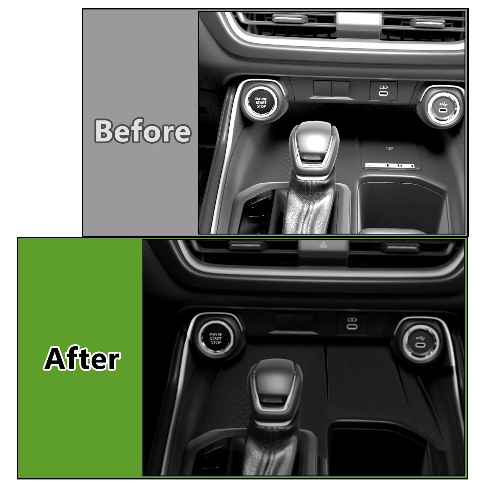 Wireless Charging Anti-Slip Mat for Grand Highlander 2024 2025, Black Silicone Protective Pad Liners for Grand Highlander Accessories - Image 3
