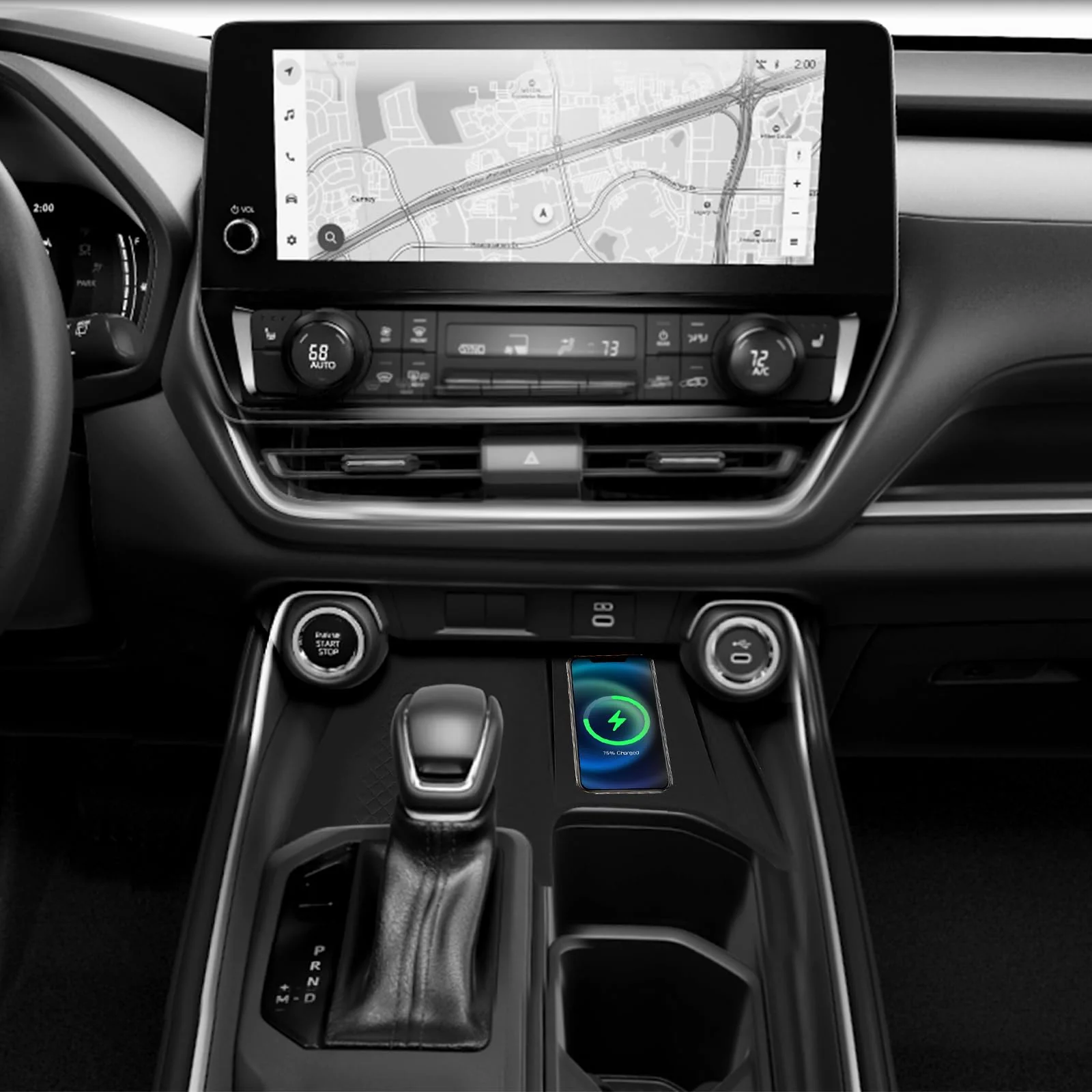 Wireless Charging Anti-Slip Mat for Grand Highlander 2024 2025, Black Silicone Protective Pad Liners for Grand Highlander Accessories - Image 6