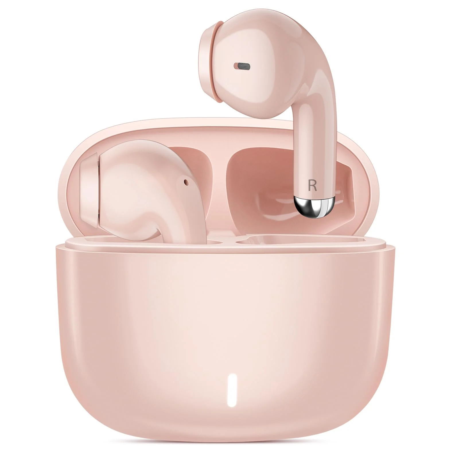 Wireless Earbuds for Samsung S24 Ultra S23 Fe S22+ S21, 5.3 Bluetooth Earbuds Ear Buds with Mic Touch HiFi Stereo Wireless Headphone for iPhone 15 Pro Max 14 Plus Pixel 8 7 Pro 6 A, Pink