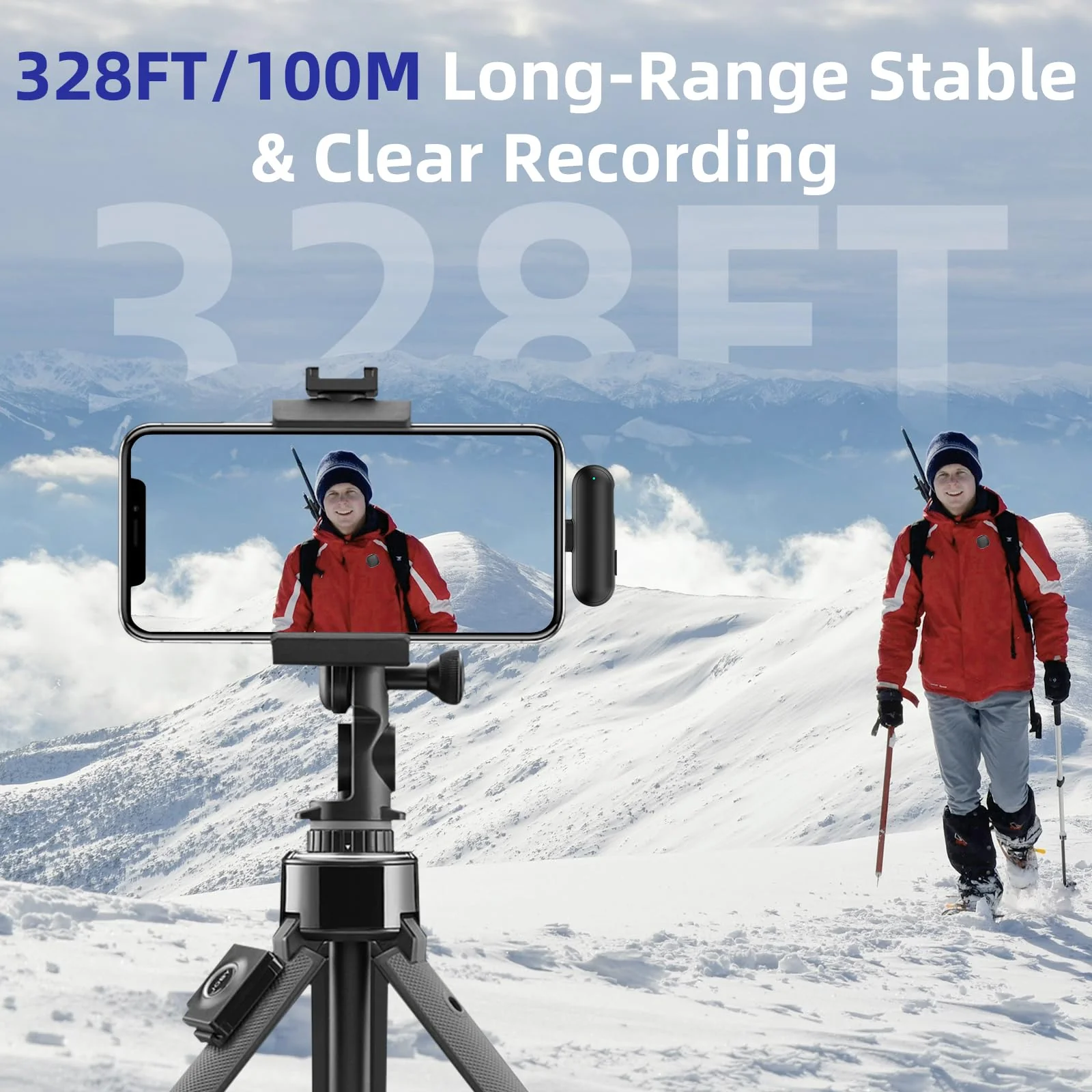 Wireless Lavalier Microphone for iPhone 17/16/15 - Ai Noise Cancelling Mini Microphone USB C Clip on Lapel Mic with Charging Case for Video Recording Vlogging Tiktok YouTube Ai Noise Canceling-for All iPhone and Android - Image 4