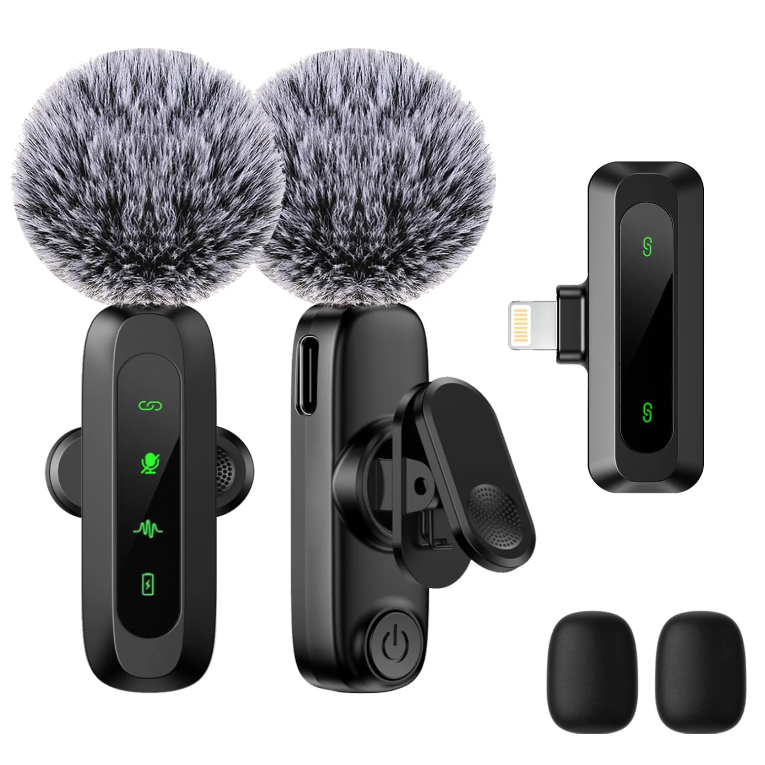 Wireless Lavalier Microphone for iPhone 5-14 / iPad - Professional Noise Reduction Wireless Microphone, Lightning Lapel Mini Microphones for Tiktok, YouTube, Vlog, Recording, Live Streaming