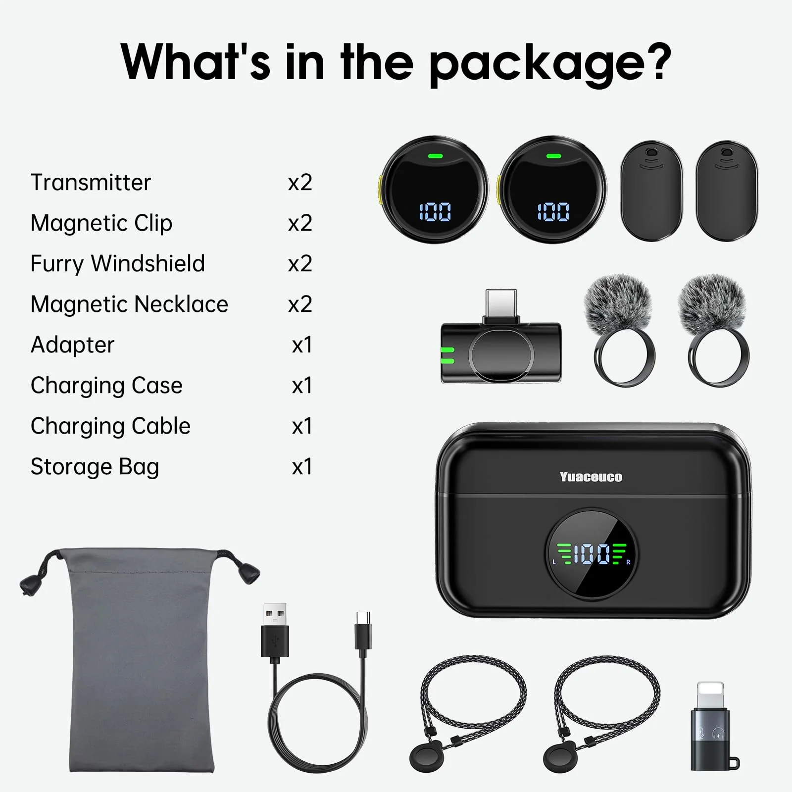 Wireless Lavalier Microphone for iPhone/Android, Mini Lapel Mic with Noise Cancellation, 48KHz 24Bit, 30h Battery Life, Mini Microphone for Video Recording, Vlogging - Image 9