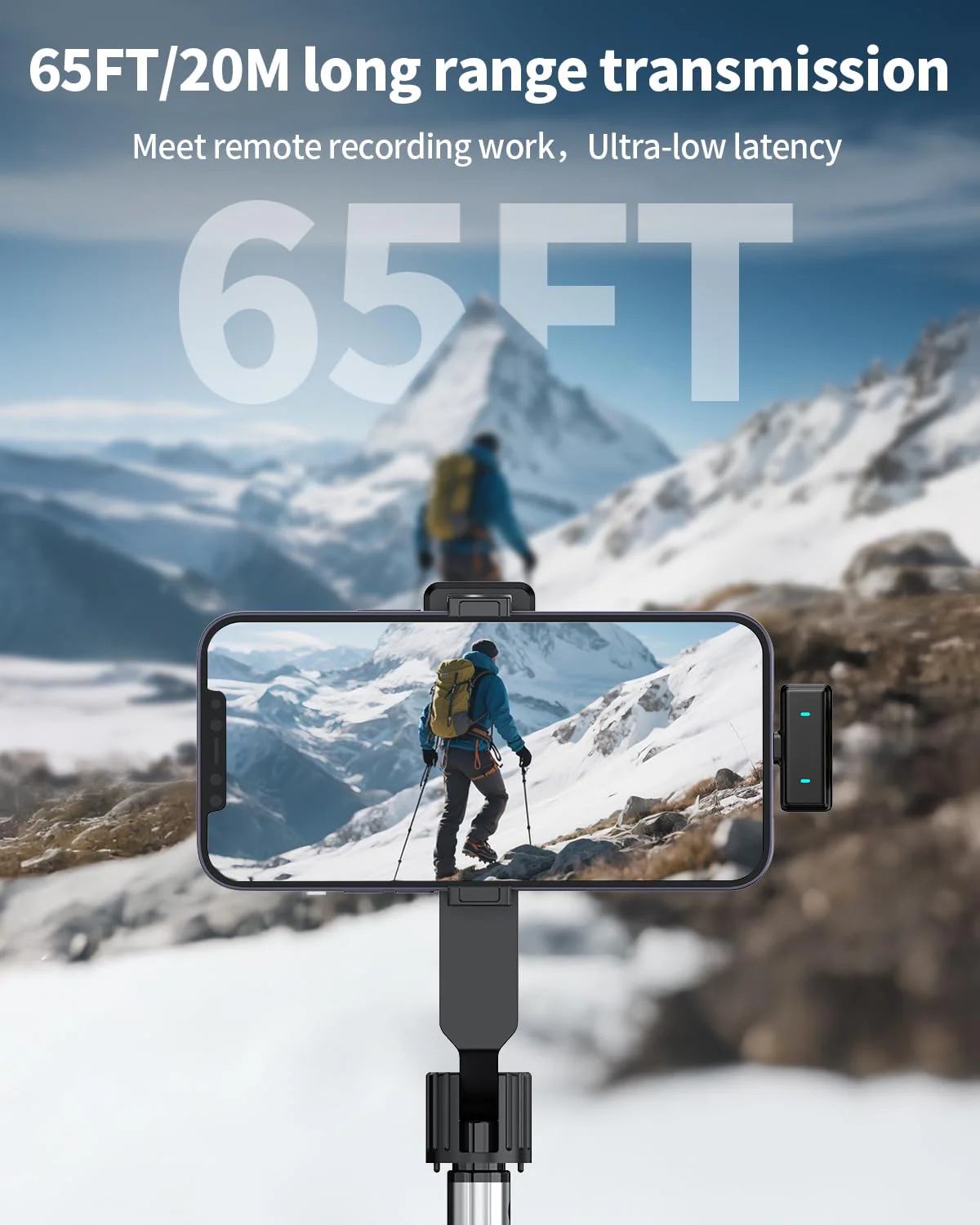 Wireless Lavalier Microphone for iPhone/Android With Charging Case, Intelligent Noise Cancelling,Plug-Play Wireless Lapel Mic for Tiktok, Youtube, Video Recording, Vlog, Live Streaming - Image 5