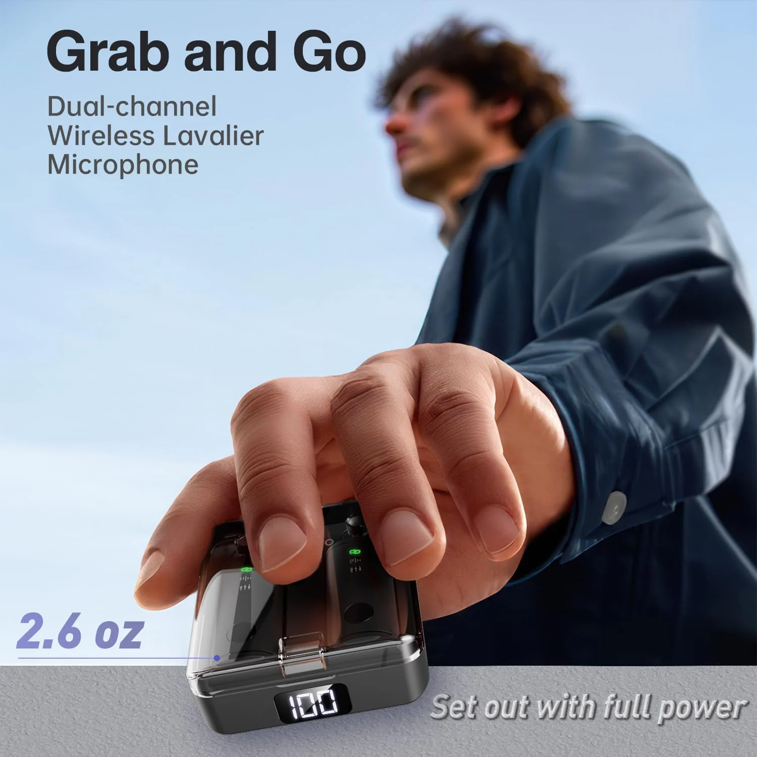Wireless Lavalier Microphone for Phone/Pad (Lightning Port Only), HiFi Recording, Precise Noise Reduction, 40Hrs Battery, Magnetic Clip Phone Microphone for Video Recording Vlogging Lightning- M5S - Image 8