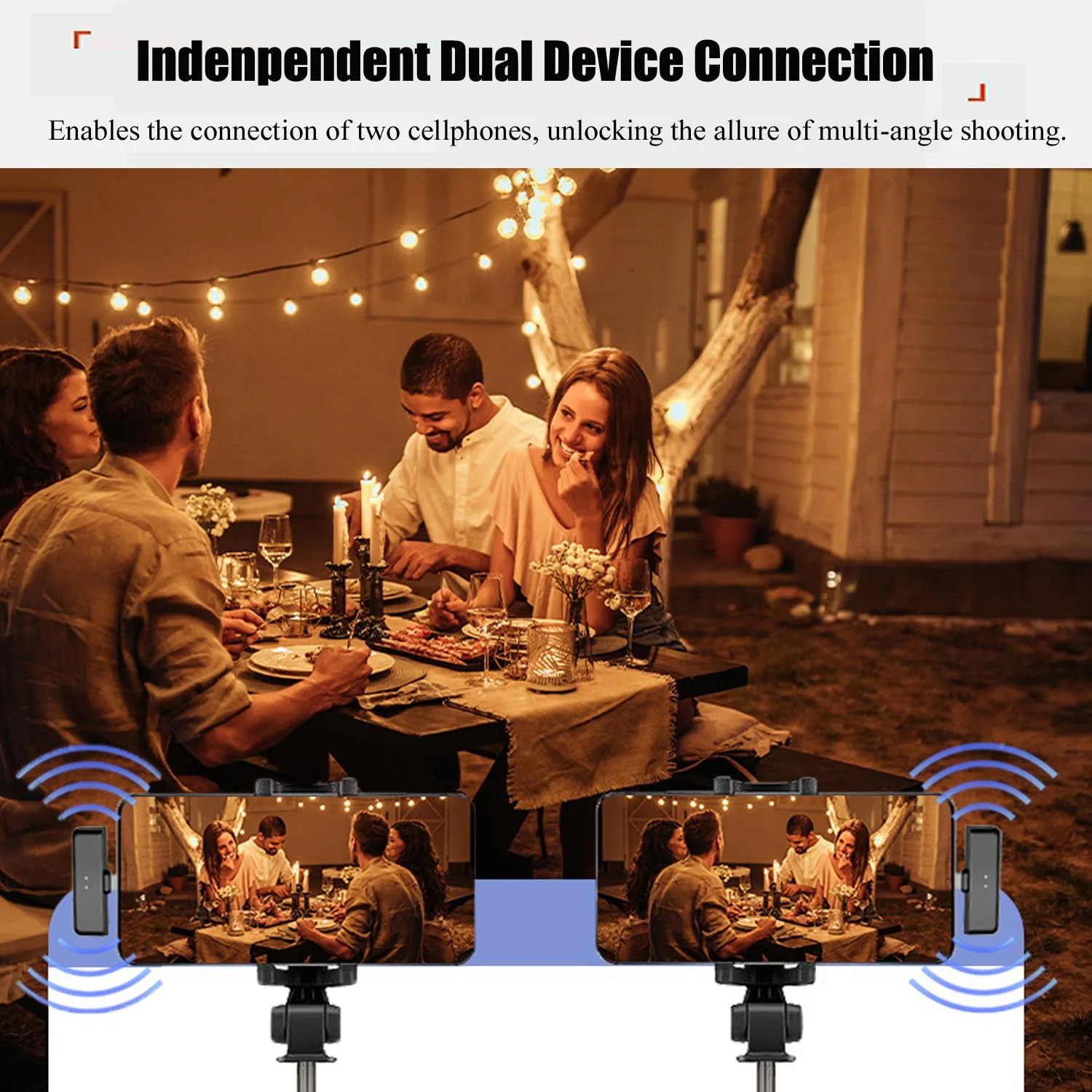 Wireless Lavalier Microphone-Mini Microphone with Noise Cancelling(2 TX + 2 RX + Charging Case), 15Hr Battery, Wireless Microphones for iPhone/iPad/Android,for Video Recording,Live Streaming,Interview - Image 2