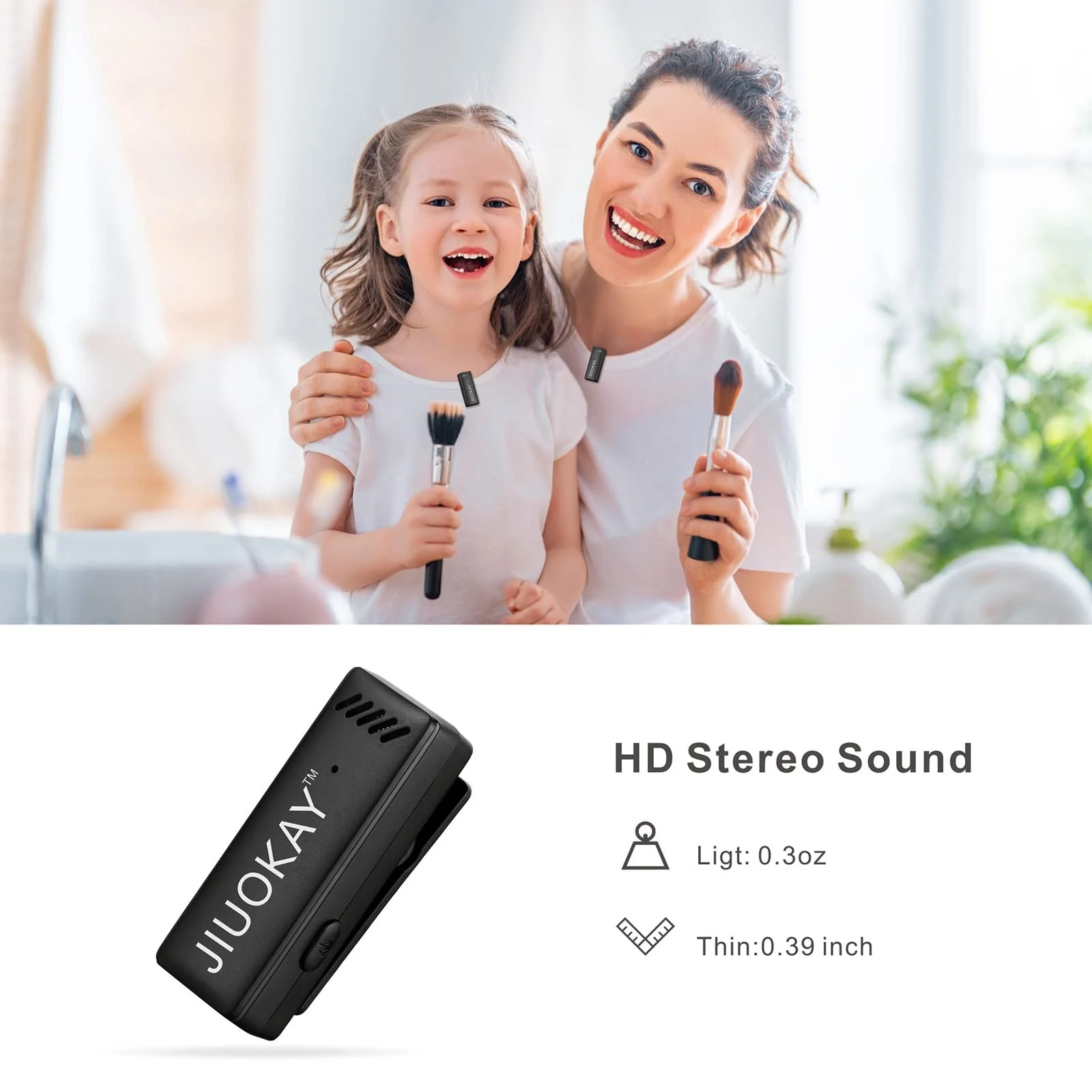 Wireless Lavalier Microphone with Charging Case for Samsung Galaxy, 2 Pack Mini Clip on Lapel Microphone Wireless for Video Recording Interview YouTube Vlog Tiktok Live Streaming (Android) - Image 4