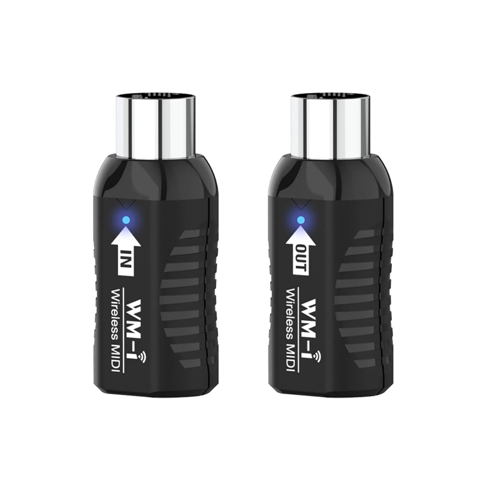 Wireless MIDI Adapter Rechargeable Audio Transmitter Receiver 2.4GHz Ultra-Low Latency Built-in Silent Portable MIDI Connector for Wind Instruments Guitar Digital Piano Keyboard