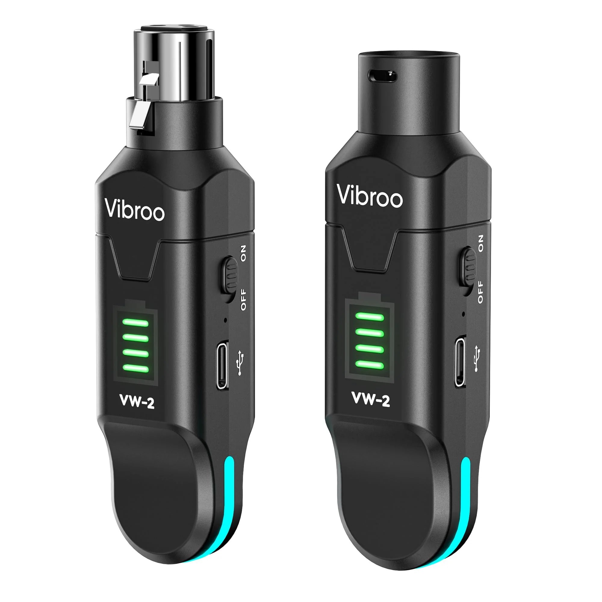 Wireless XLR Transmitter and Receiver - 2.4GHz Wireless Microphone System, 100ft Range, 48V Phantom Power, Ultra-Low Latency for Live Performance, Streaming, Recording