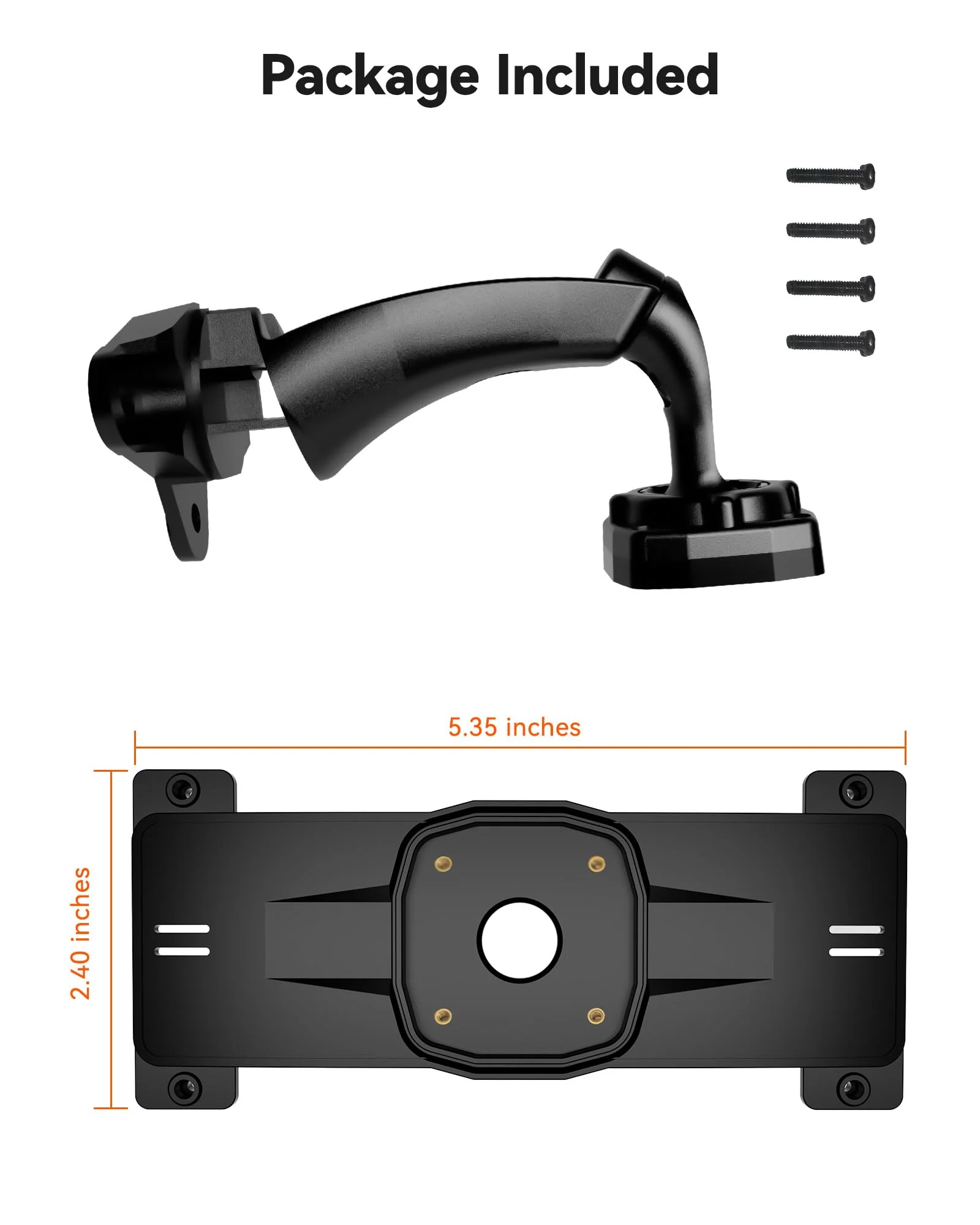 WOLFBOX Model 179 OEM Bracket Fit for 2018-2024 Jeep Wrangler Rubicon, for USB C G840S/G840H/G850/G900 Mirror Dash Cam - Image 3