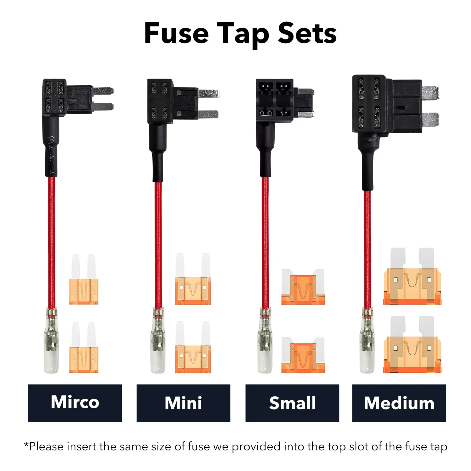 WOLFBOX USB C ACC Hardwire Kit for G840S/G900/G850/G930/G840H/i05/i07/i17,not Suitable for G890/D07, Hard Wire Car Charger Cable Kit 12V- 24V to 5V for Dash Cameras with Battery Drain Protection Upgraded Double-4 fuses - Image 3