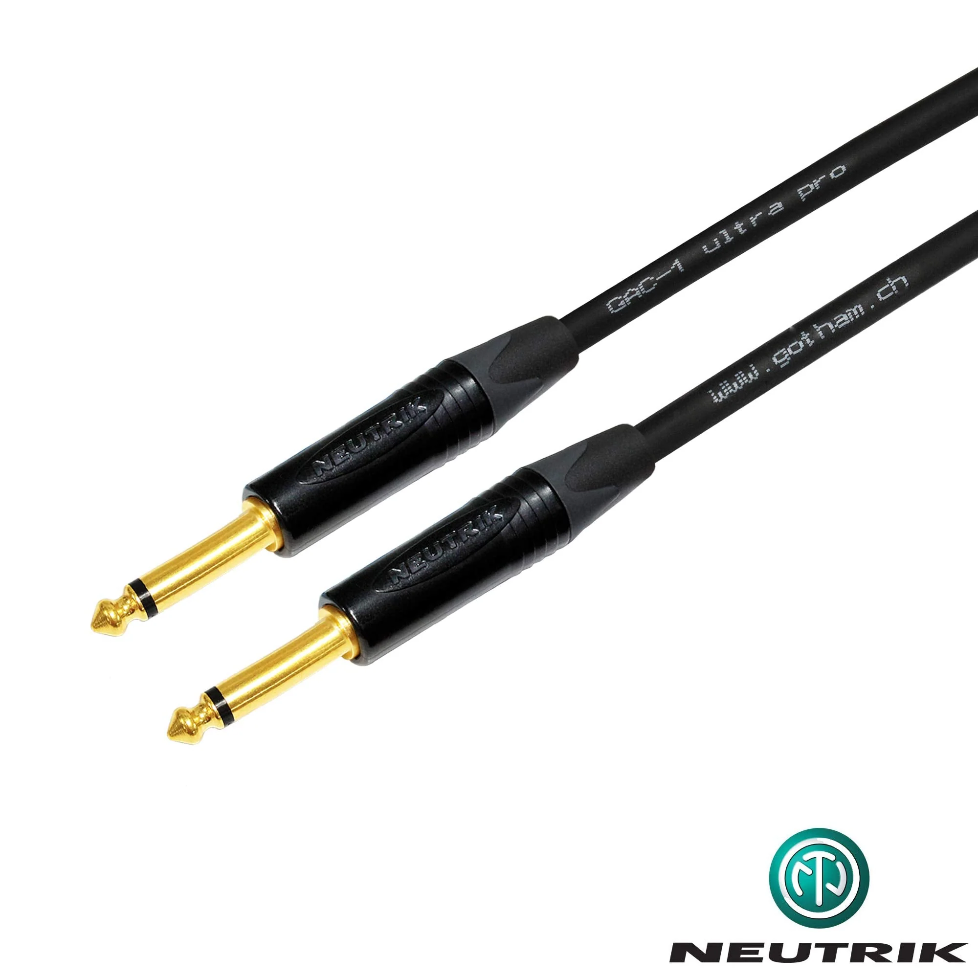 WORLDS BEST CABLES 10 Foot - Gotham GAC-1 Ultra Pro - Premium Low-Cap (21 pf/F) Guitar Bass Instrument Cable – w/Neutrik Gold Straight to Straight ¼ inch (6.35mm) TS Connectors - Custom Made - Image 5