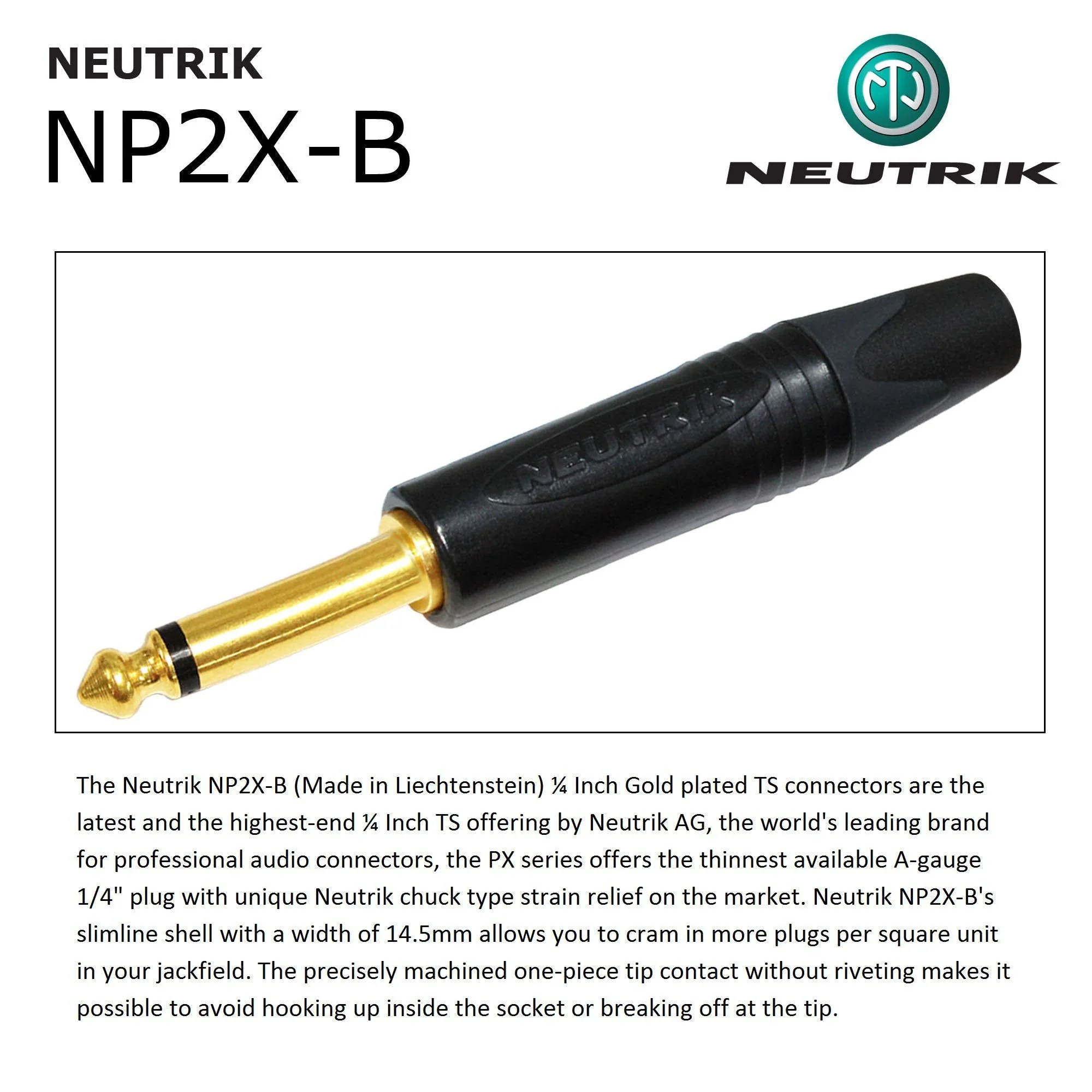 WORLDS BEST CABLES 20 Foot - Gotham GAC-1 Ultra Pro - Premium Low-Cap (21 pf/F) Guitar Bass Instrument Cable – w/Neutrik Gold Straight to Angled ¼ inch (6.35mm) TS Connectors - Custom Made - Image 8