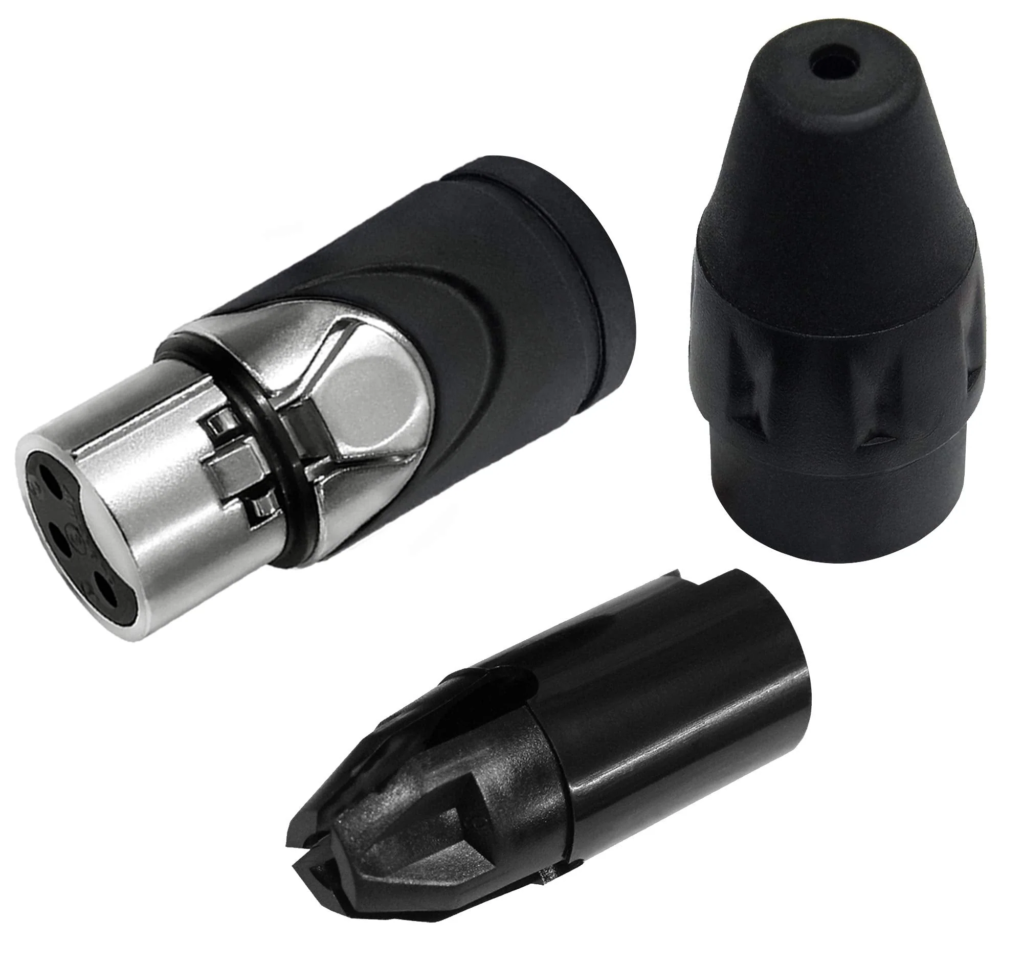 WORLDS BEST CABLES 3 Units - 10 Foot - Gotham GAC-4/1 (Black) - Star Quad, Dual Shielded Balanced Male to Female Microphone Cables with Amphenol AX3M & AX3F Silver XLR Connectors - Custom Made - Image 9
