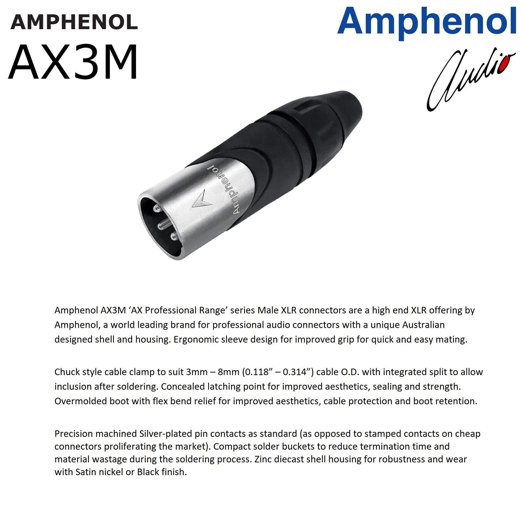 WORLDS BEST CABLES 4 Units - 3 Foot - Canare L-4E6S, Star Quad Balanced Male to Female Microphone Cables with Amphenol AX3M & AX3F Silver XLR Connectors - Custom Made - Image 5